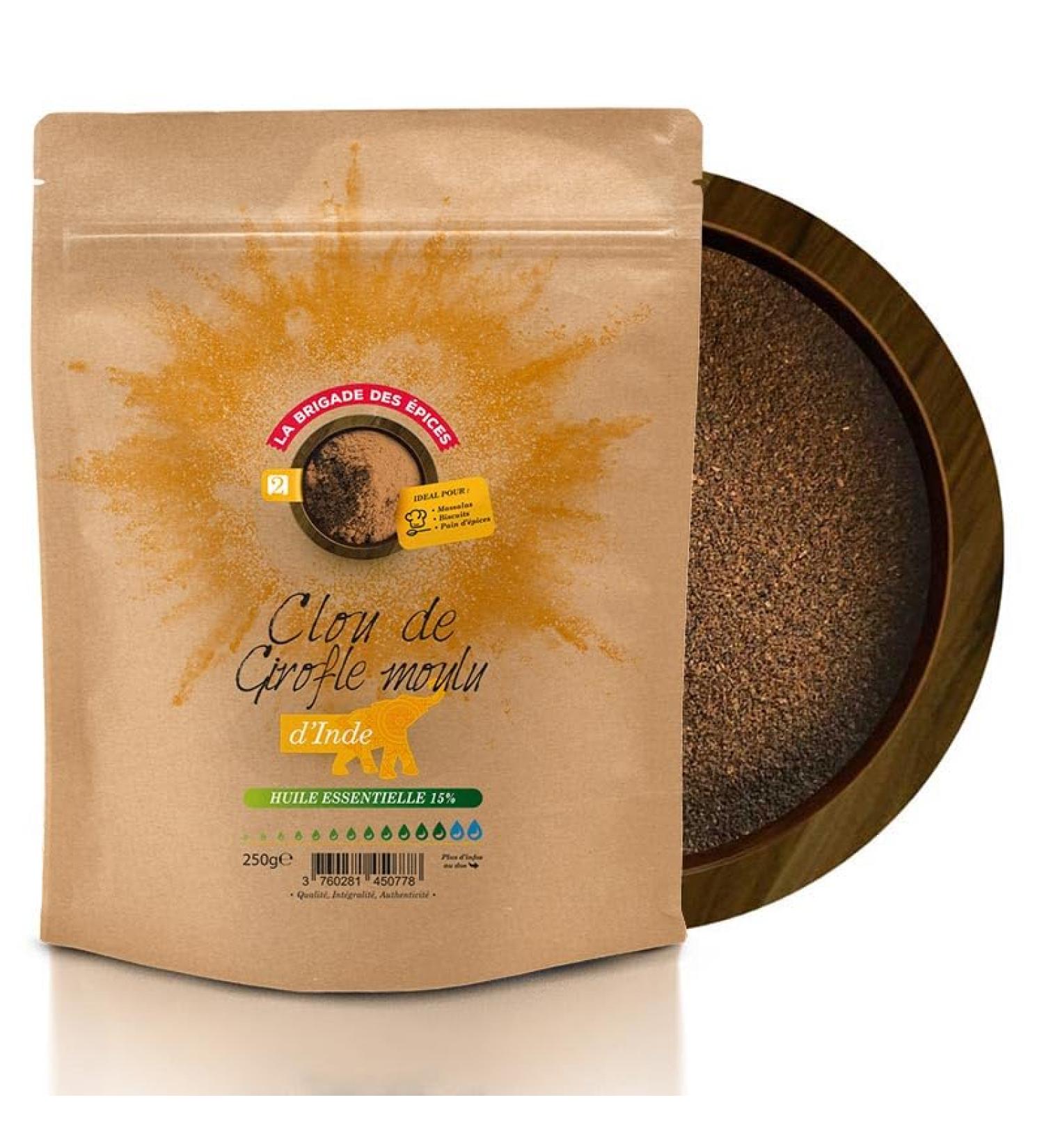 La Brigade des pices - Powdered Clove from India - 250g - 100% Natural - Packaged and controlled in France - Buy Online on GoSupps.com