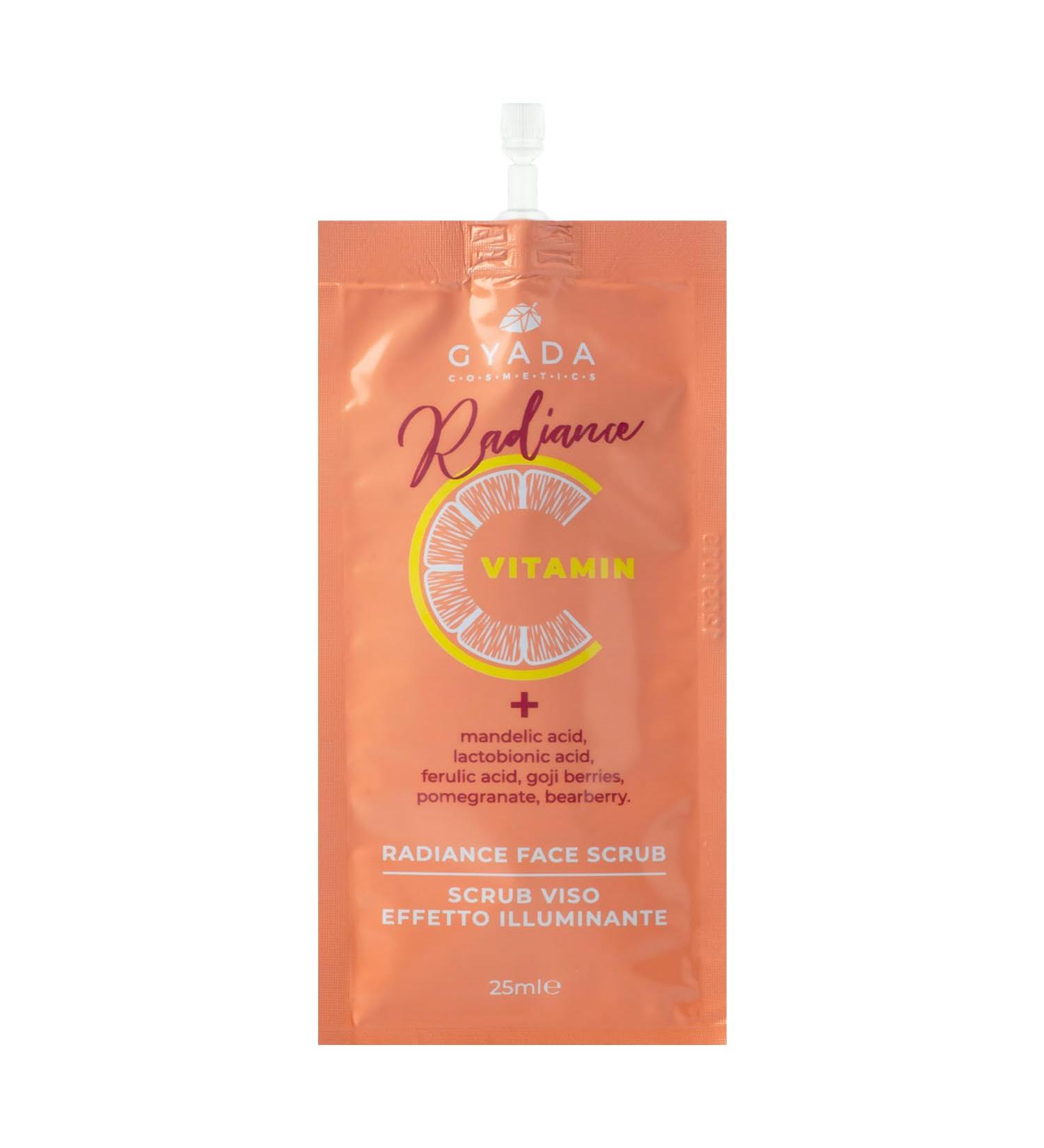  GYADA COSMETICS GYADA COSMETICS Radiance Face Scrub Illuminating Face Scrub Reels Soft and Left Skin Anti-Oxidant Contrast Signs of Age and Expression Vitamin C Base 25 ml - Buy Online on GoSupps.com