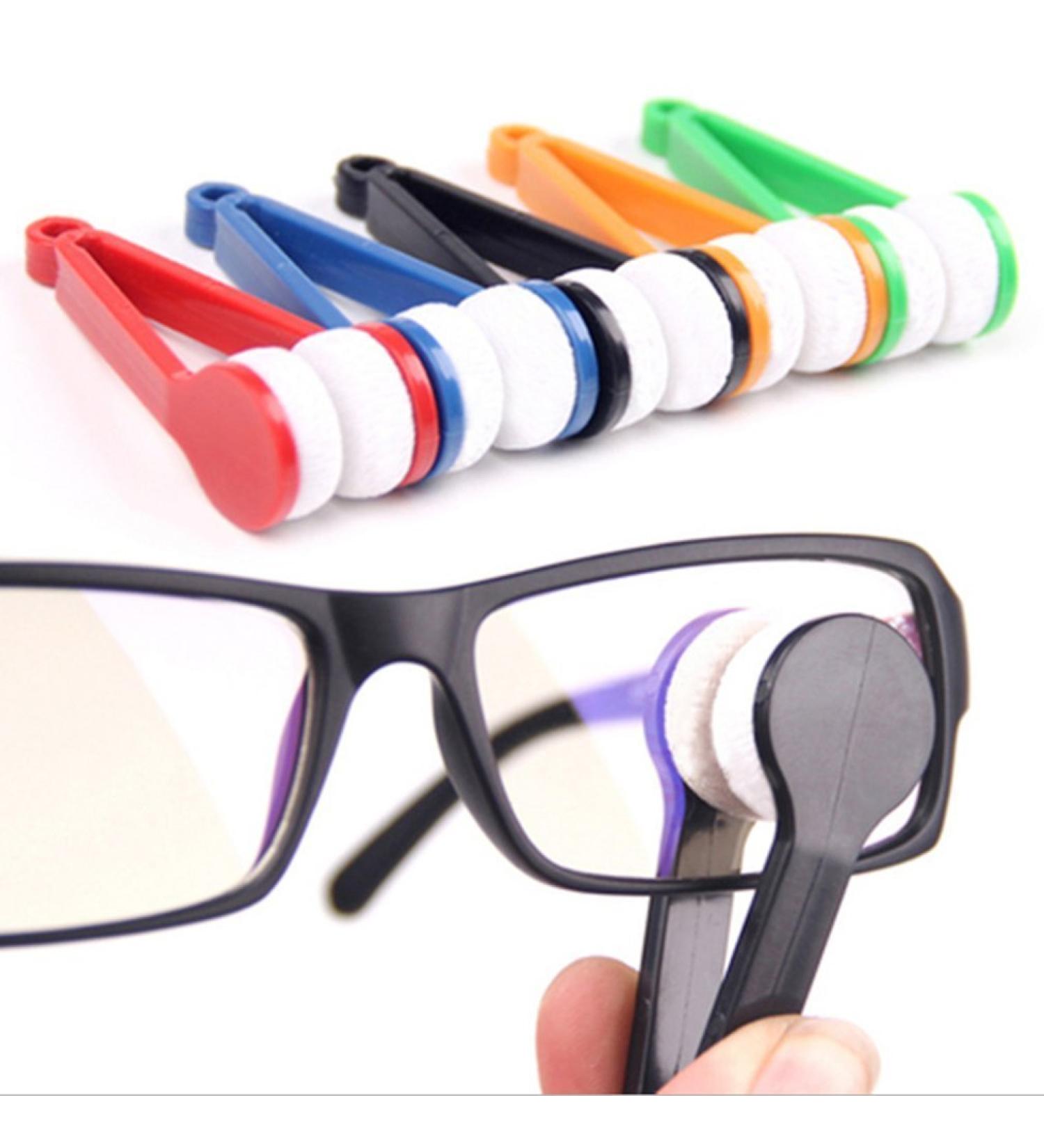 Krismile 5pcs Microfiber Glasses Cleaning Clip Brush - Portable Eyeglass & Sunglasses Cleaner for Home Office & Travel - Buy Online on GoSupps.com