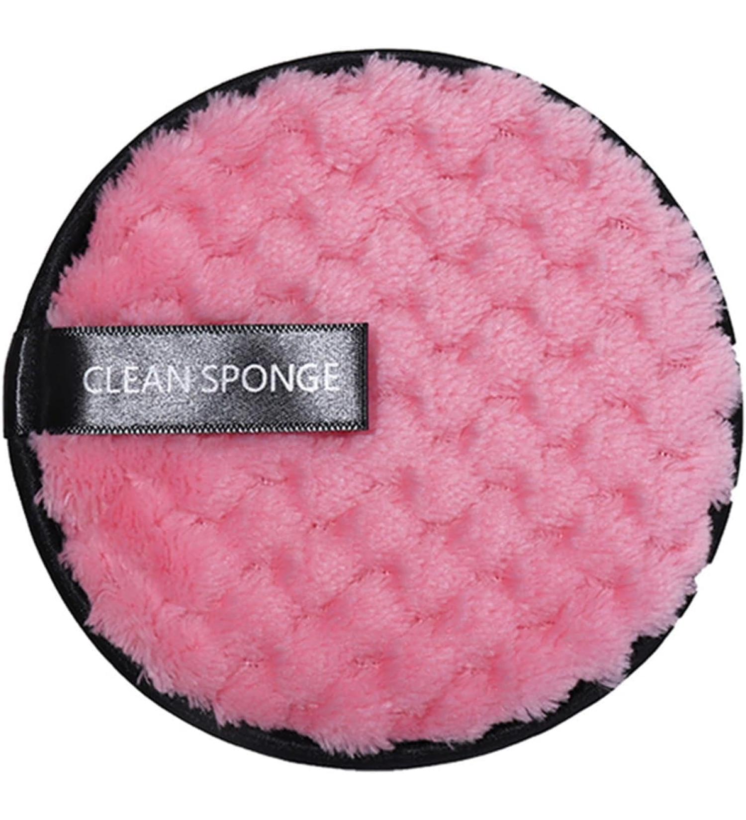 Pink Makeup Remover Puff - Soft Breathable & Reusable Cosmetic Tool for Gentle Skin Cleansing - Buy Online on GoSupps.com