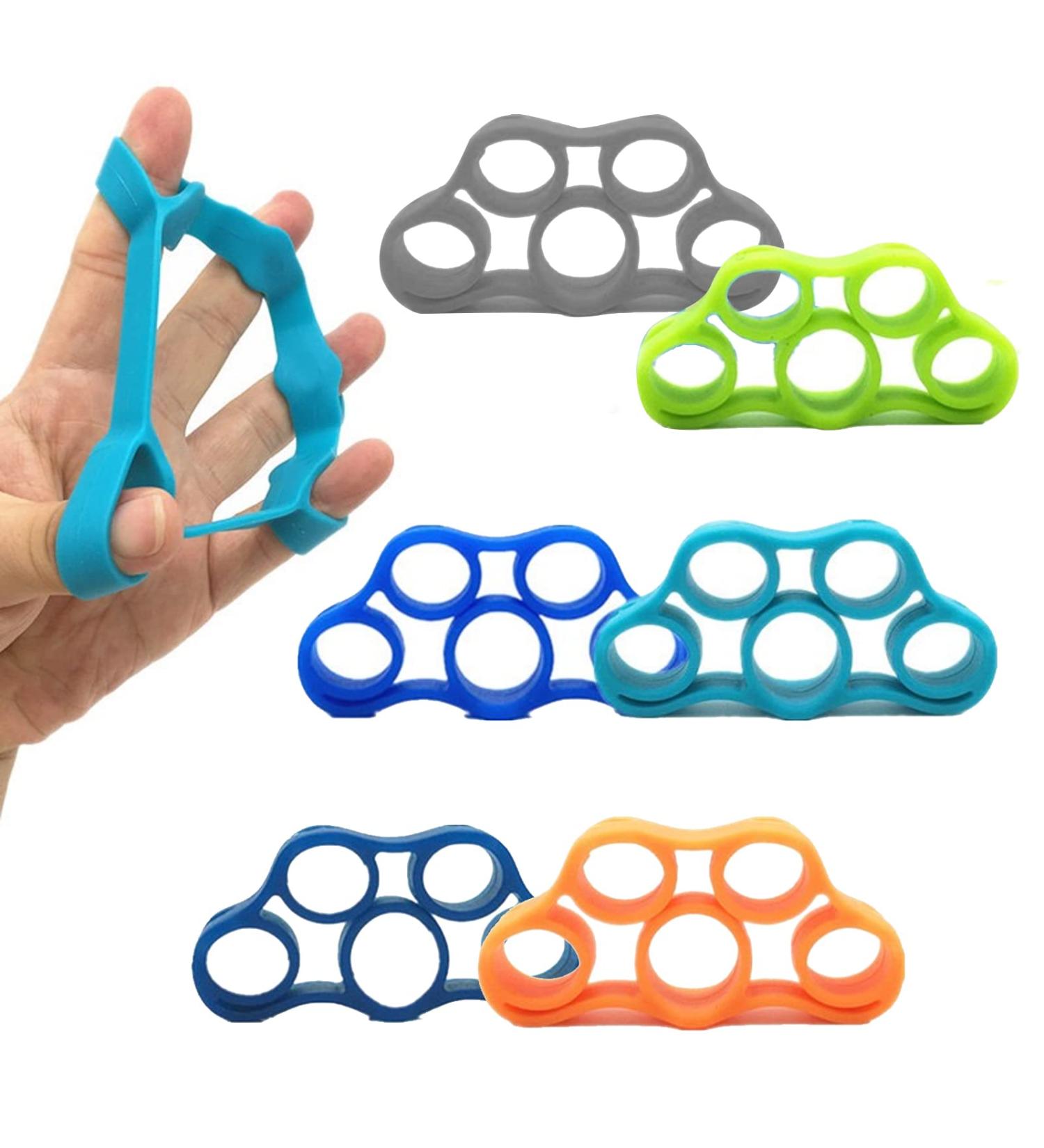 Silicone Finger Trainer 6 Pack | Finger Stretcher Rings for Strength & Pressure Relief | Climbing Hand Trainer - Buy Online on GoSupps.com