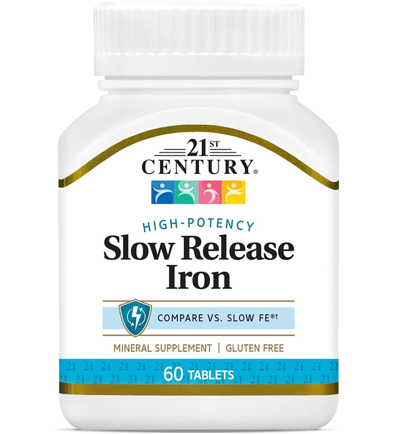 21st Century Slow Release Iron Tablets - 60 Count - Buy Online on GoSupps.com