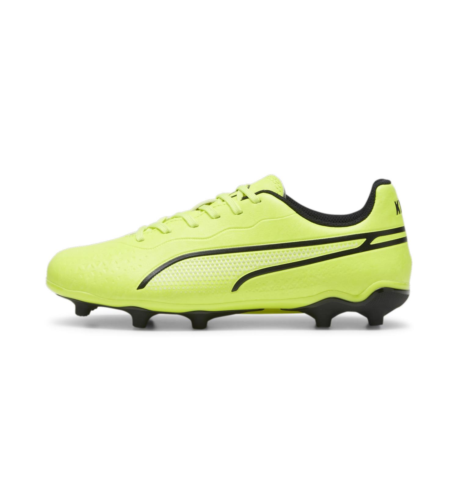 PUMA Unisex Kids King Match FG/AG Jr Track and Field Shoe - Electric Lime/Puma Black/Poison Pink Size 35.5 EU - International Shipping Available - Buy Online on GoSupps.com