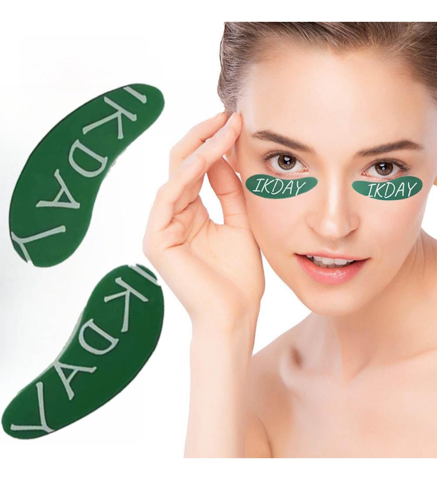 Silicone Eye Patches - Reusable Under Eye Gel Pads for Wrinkles Puffiness & Dark Circles | Forever Eye Mask (Green - 1 Pair) | Great Skincare Routine - Buy Online on GoSupps.com