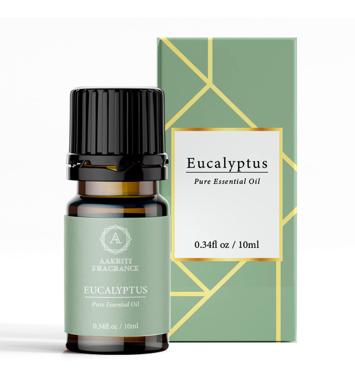 AAKRITI Premium Eucalyptus Essential Oil - 100% Natural & Pure GMP Certified 10ml for Spa & Aromatherapy - Buy Online on GoSupps.com