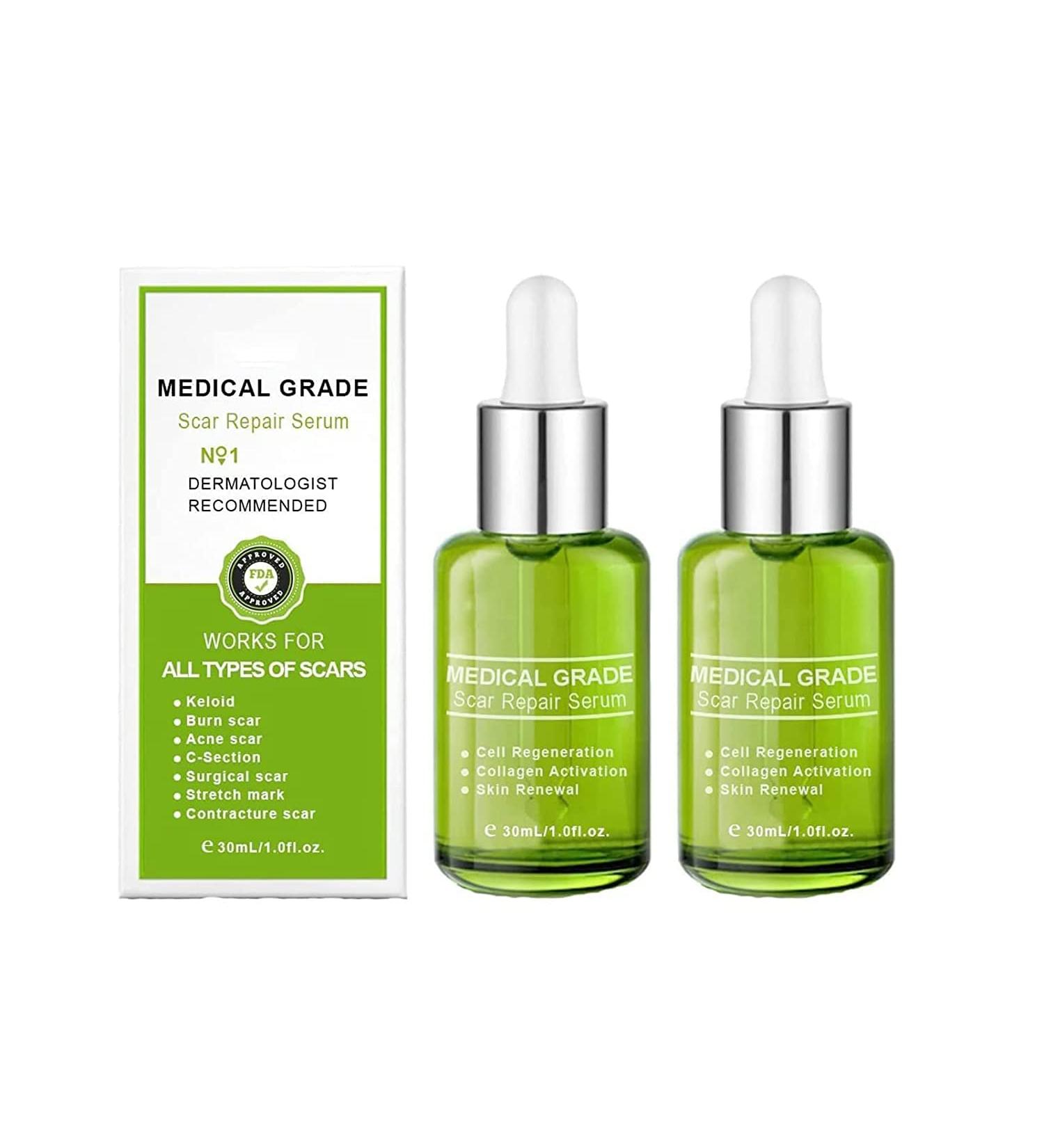Goopgen Advanced Scar Repair Serum - Medical Grade Formula for All Types of Scars (2pcs) - Buy Online on GoSupps.com