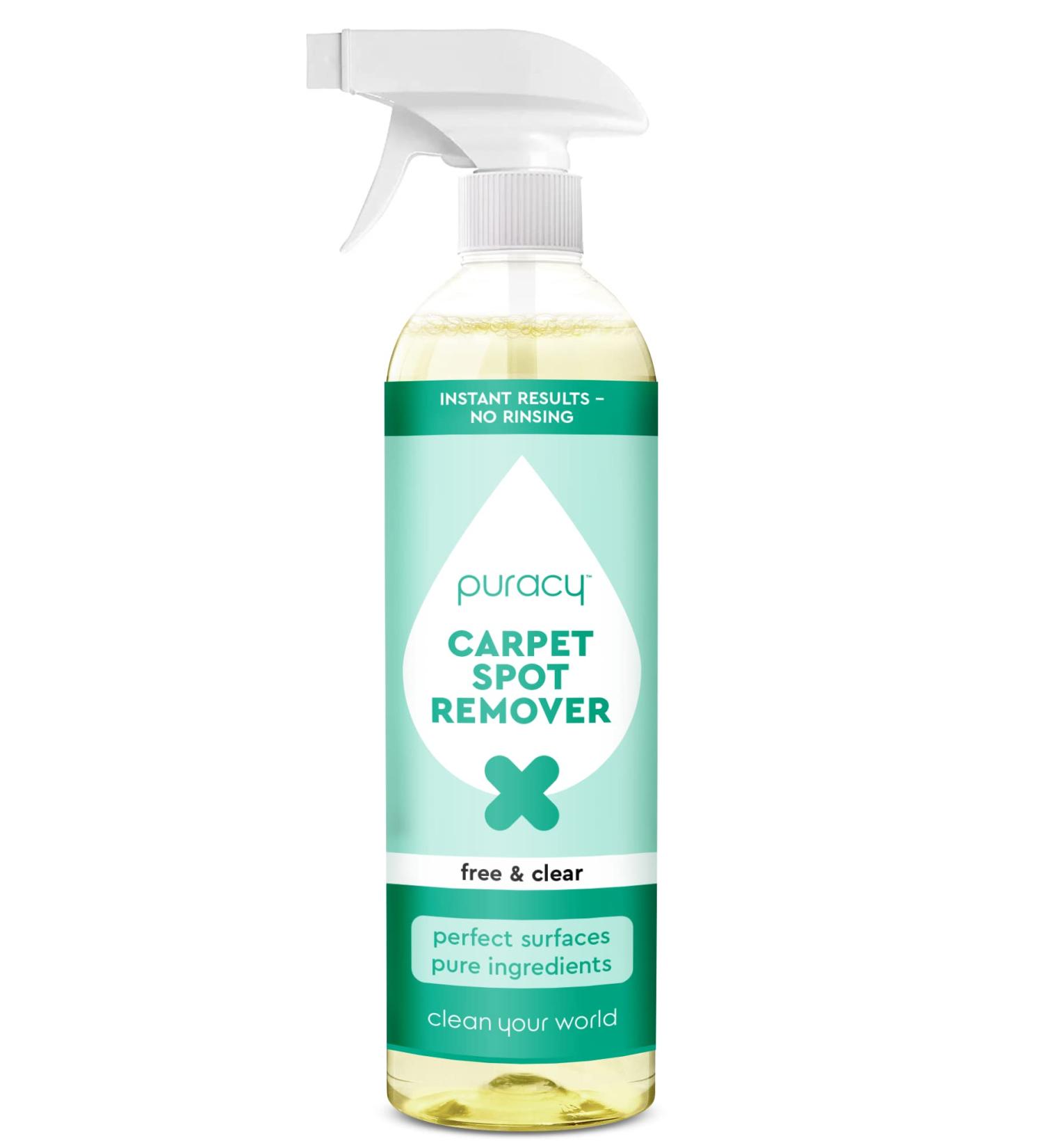 Puracy Instant Carpet Spot Cleaner Spray - Pet Safe Carpet Stain Remover with Natural Enzymes - 25 Ounce - Buy Online on GoSupps.com