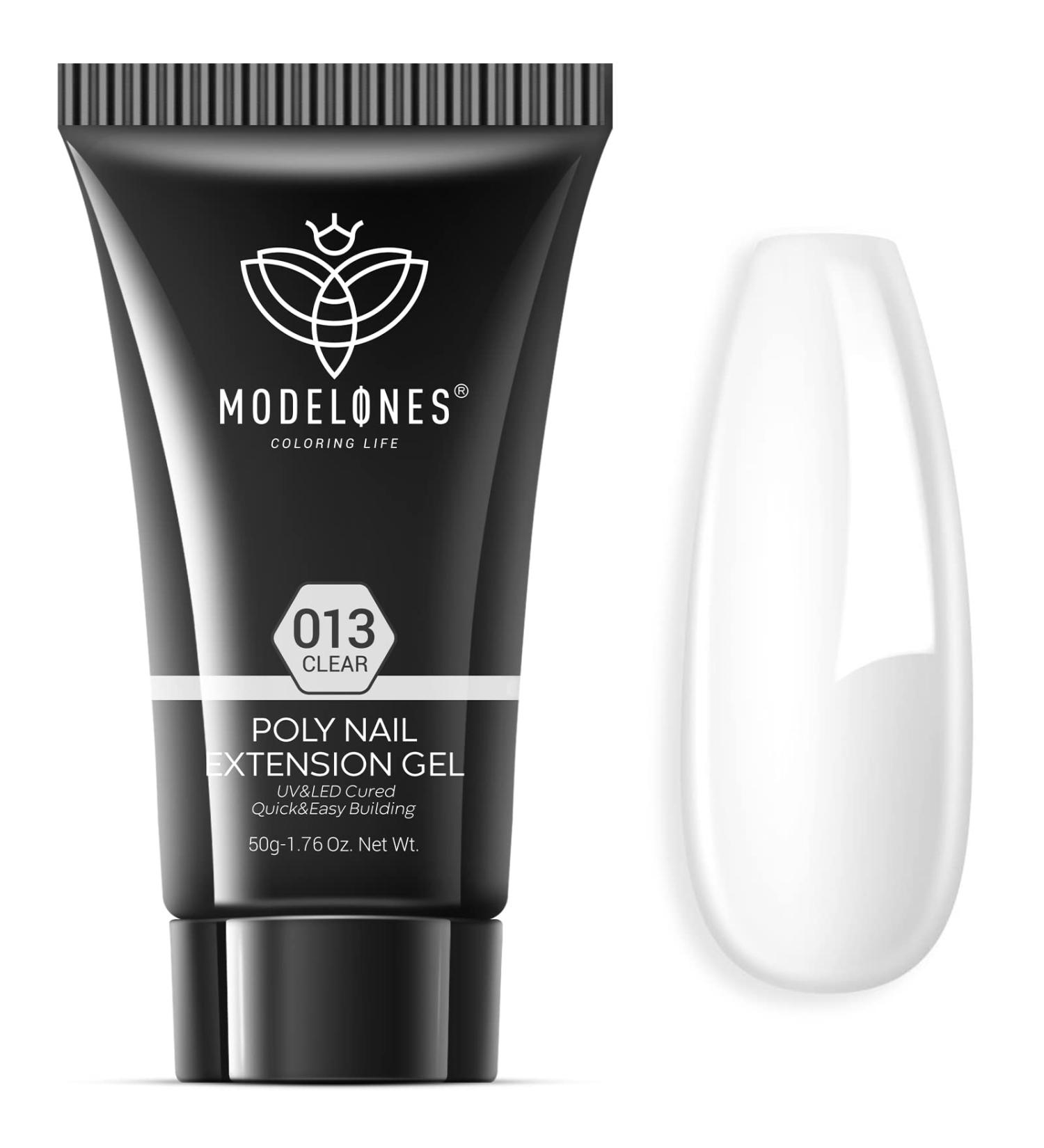 MODELONES Poly Nail Gel Builder 50ML - Clear Color | Nail Extension Gel for Thickening & Enhancement | Professional Technician Tool - Buy Online on GoSupps.com