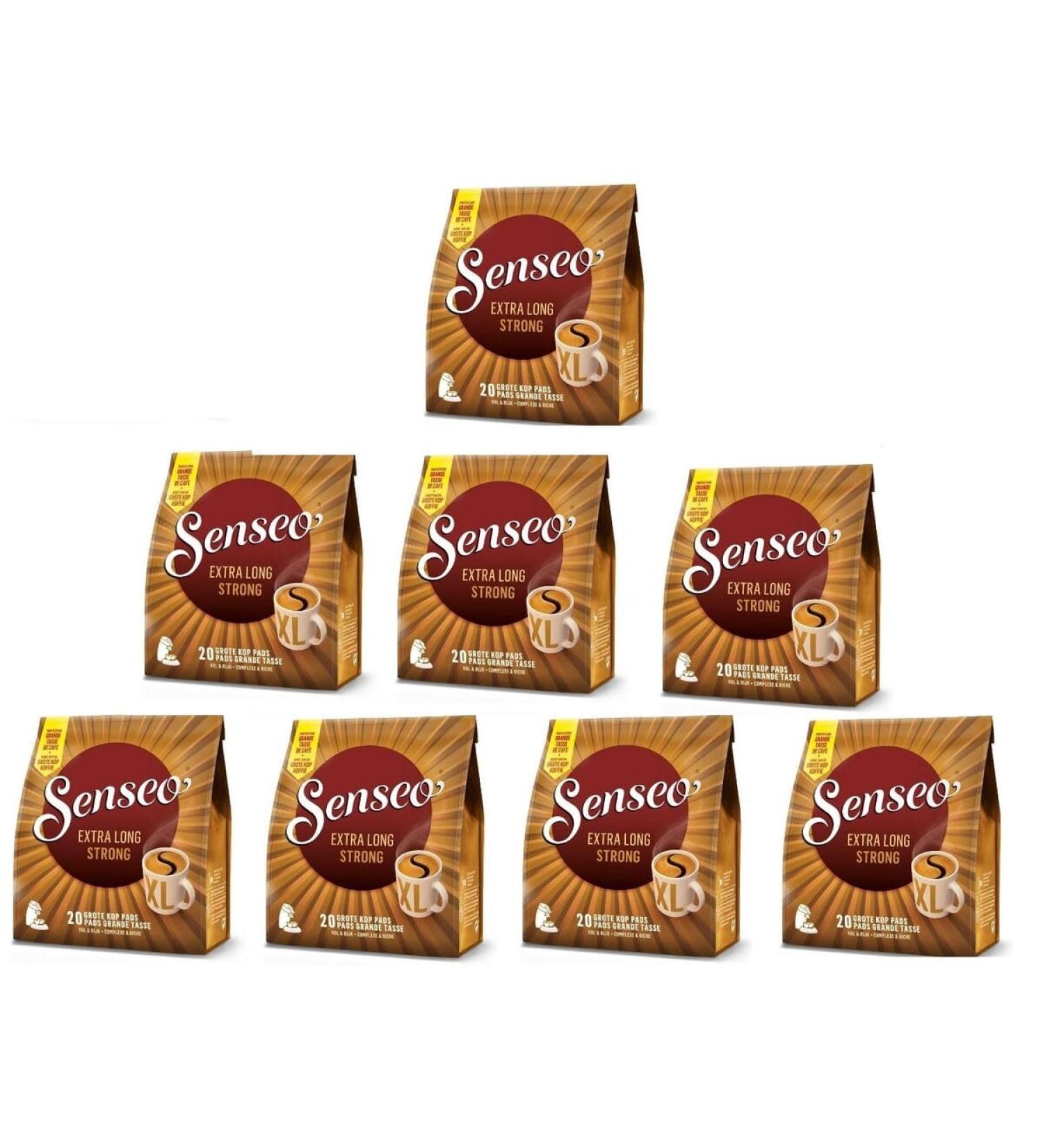 8 x Senseo Extra Long Strong Mug Size 20 Pads (160 Pods) Dark Roast - Buy Online on GoSupps.com