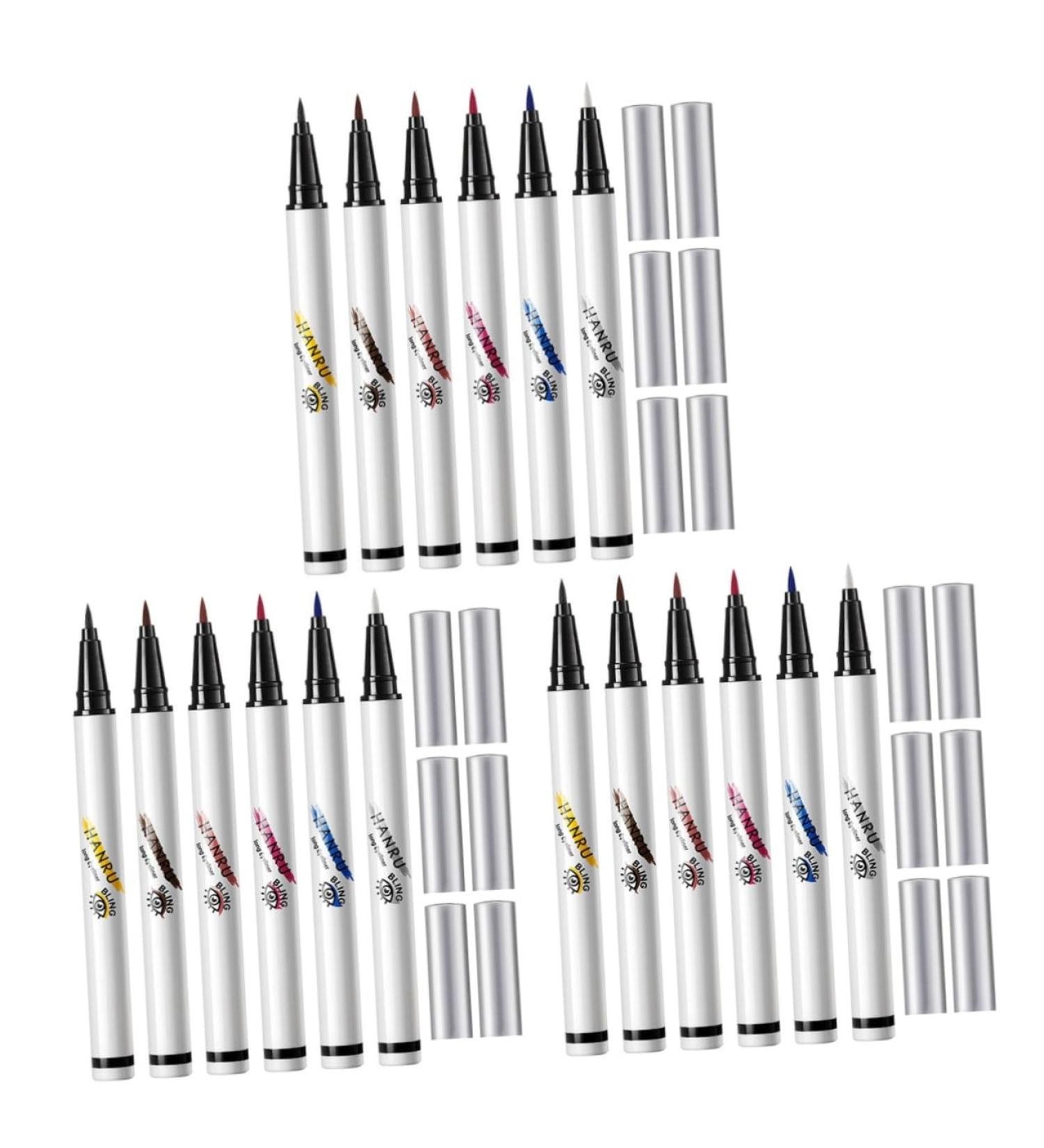 Beavorty 18 Pcs Eyeliner Pencil Eyeliner Pen for Women Eye Liner Cosmetic Liquid Eyeliner Cosmetics No Smudge - Buy Online on GoSupps.com