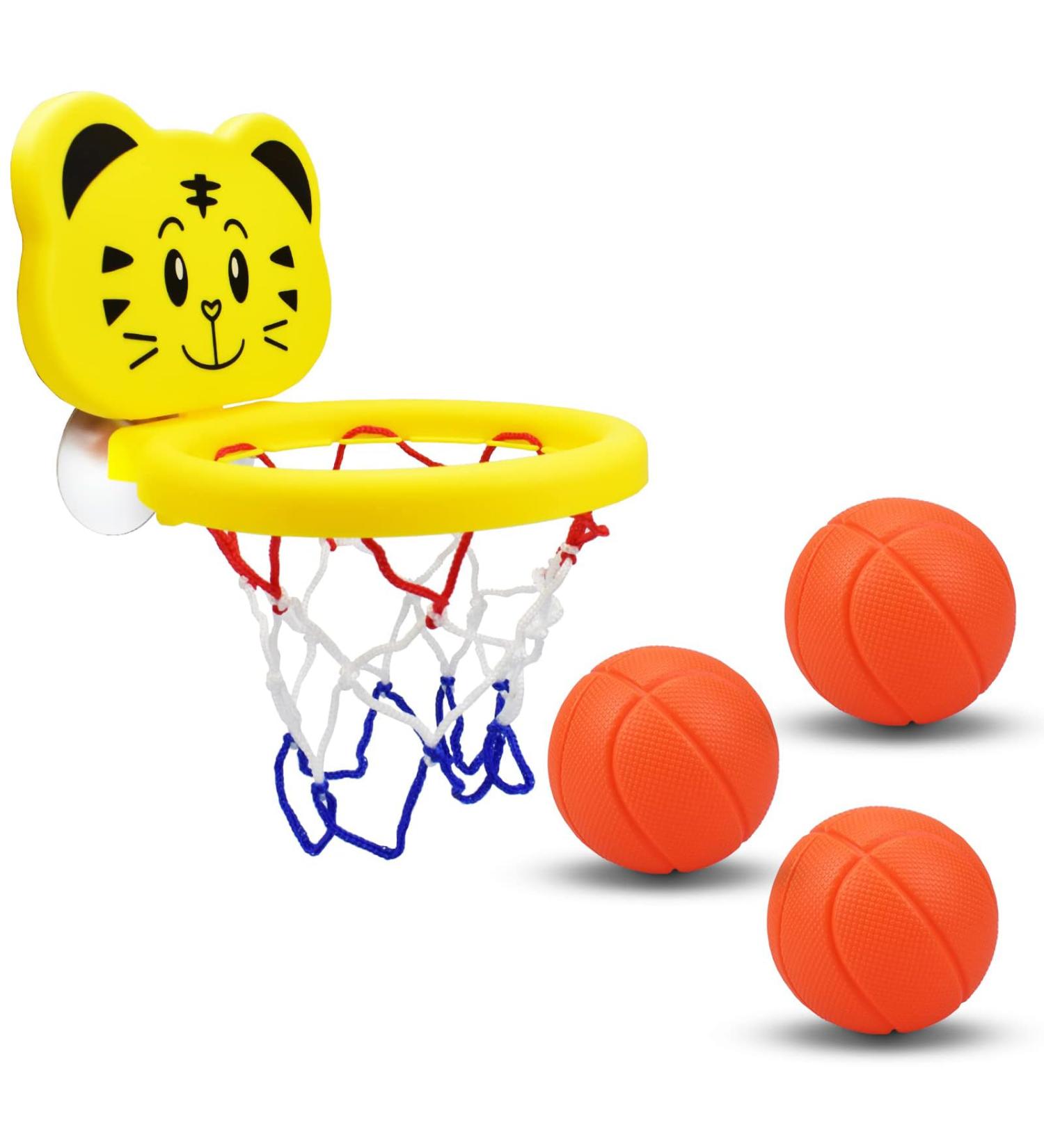 Basketball Hoop Bath Toy for 1-3 Year Old - Fun Water Game Toy for Baby Boys and Girls - Tiger Design - Perfect Gift for Toddlers - Buy Online on GoSupps.com