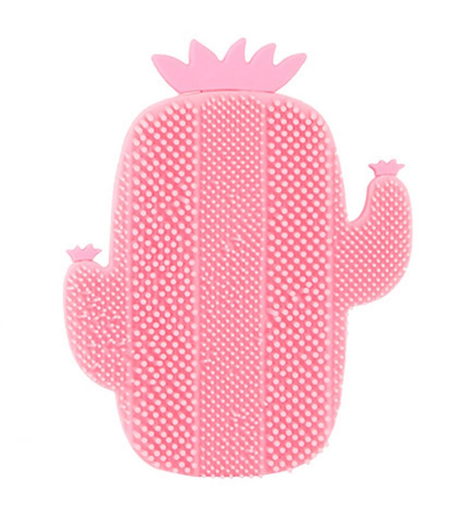 Professional Small Portable Cactus Manual Reusable Face Scrubber Cleanser Brush Silicone Facial Cleansing - Buy Online on GoSupps.com