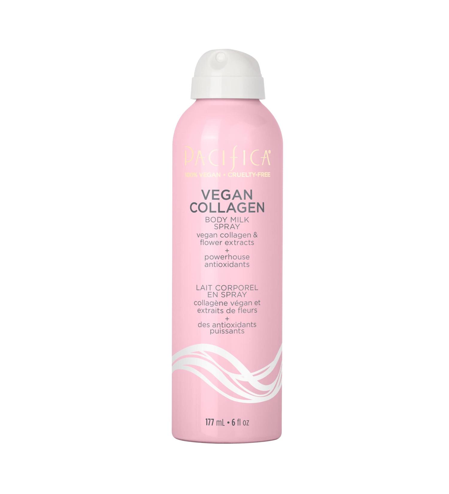 Pacifica Beauty Vegan Collagen Body Milk Spray - Hydrating & Nourishing Moisturizer for Dry Skin, Light Floral Scent - Non-Aerosol, Paraben Free, Vegan & Cruelty Free - Buy Online on GoSupps.com