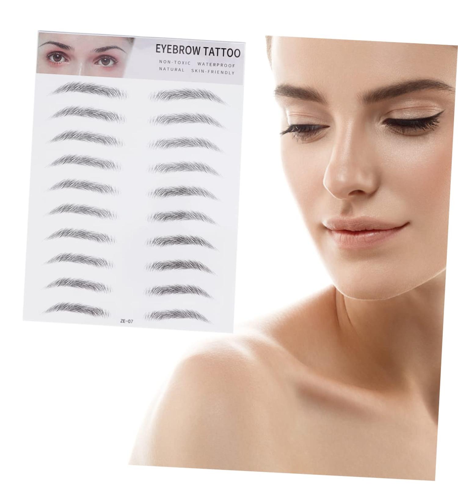 POPETPOP 2pcs 3d Eyebrow Stickers Transfer Stickers Man Eyebrow Trimming - Buy Online on GoSupps.com