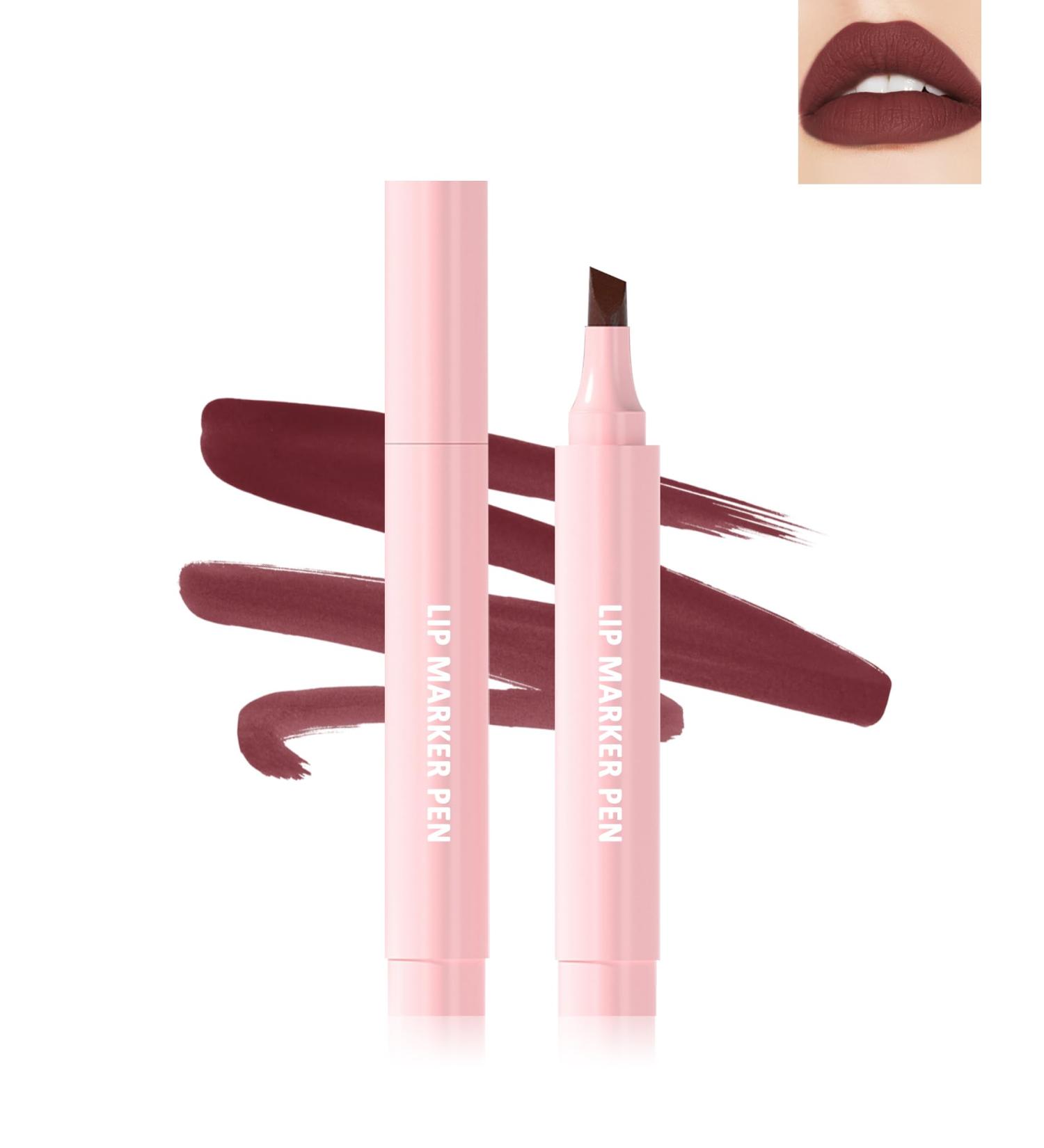  Lestpola waterproof matte lipstick marker burgundy hydrated tattoo lipstick long lasting liquid lipstick liquid lipstick highly pigmented lipstick transfer free lip gloss - Buy Online on GoSupps.com