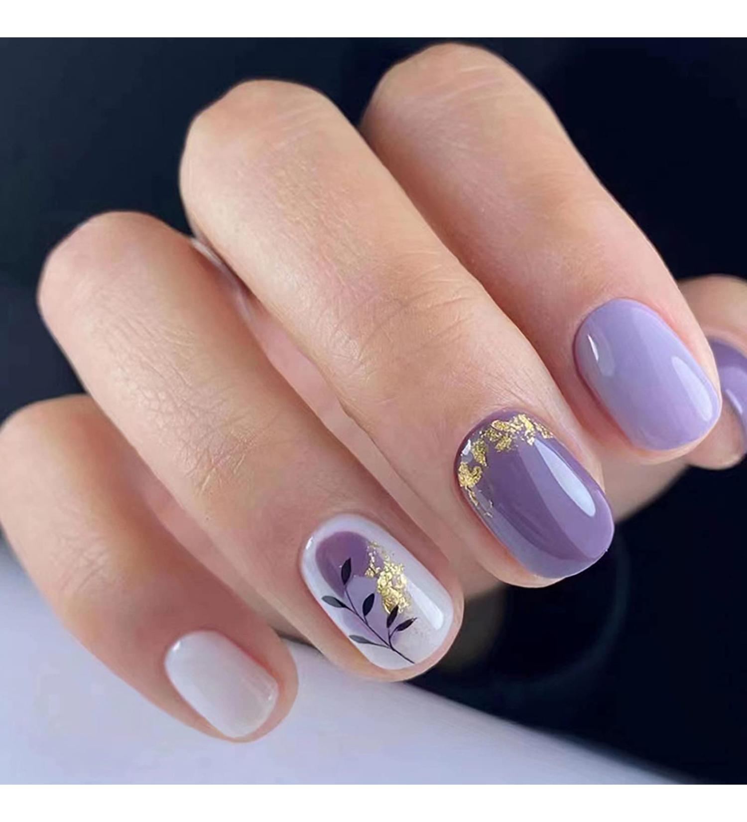 Square Press on Nails Wineberry Full Cover Glossy 24Pcs - Extra Short Fake Nails for Women and Girls - Buy Online on GoSupps.com