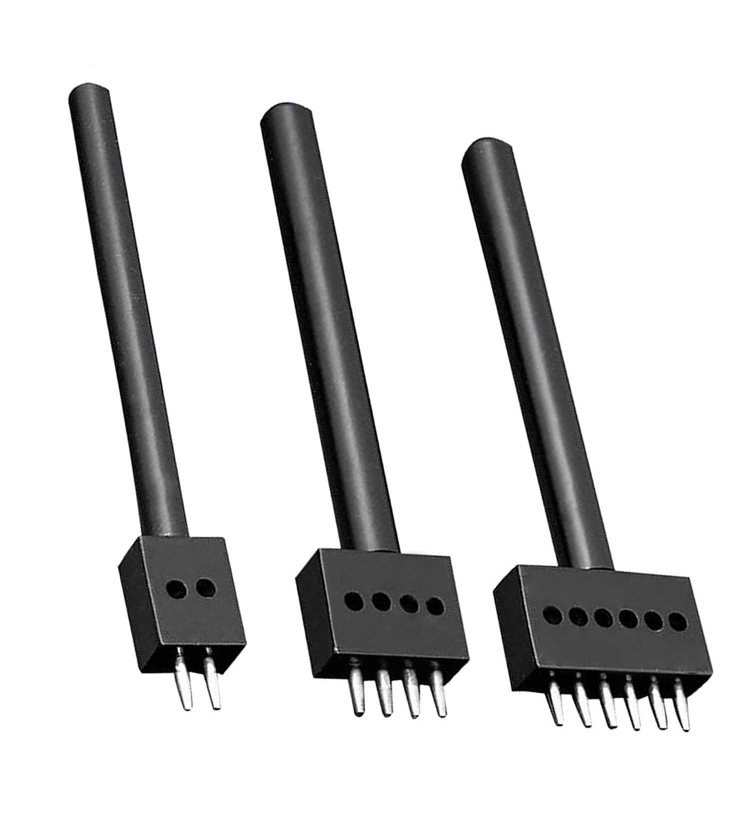 3pcs 5mm Prong Punch Tool Set for Leather Craft - Circular Cut Lacing Stitching Chisel DIY Kit - Buy Online on GoSupps.com