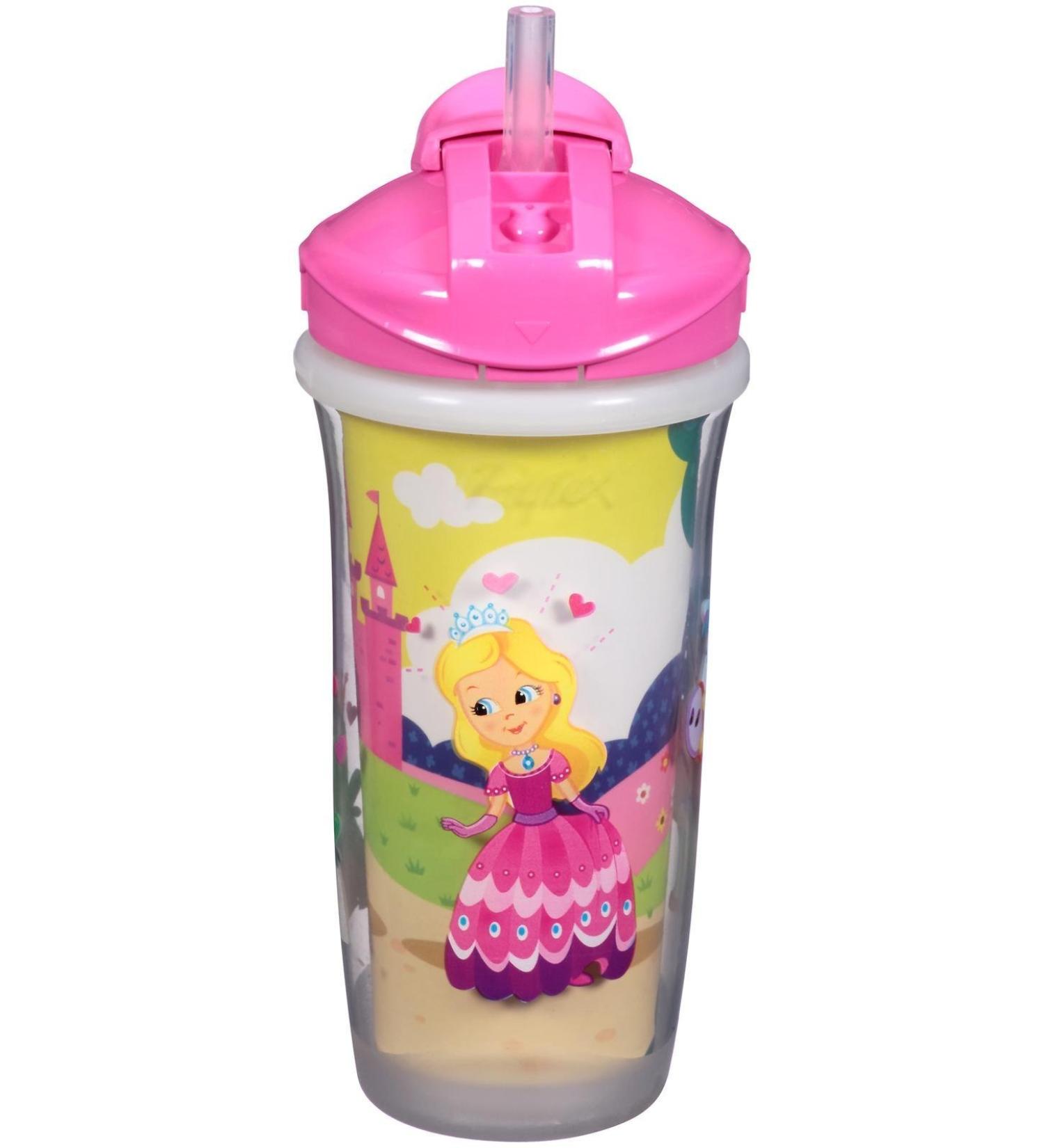 Playtex Baby Insulator Straw Cup - Girl - 9 oz - Assorted Styles - Buy Online on GoSupps.com