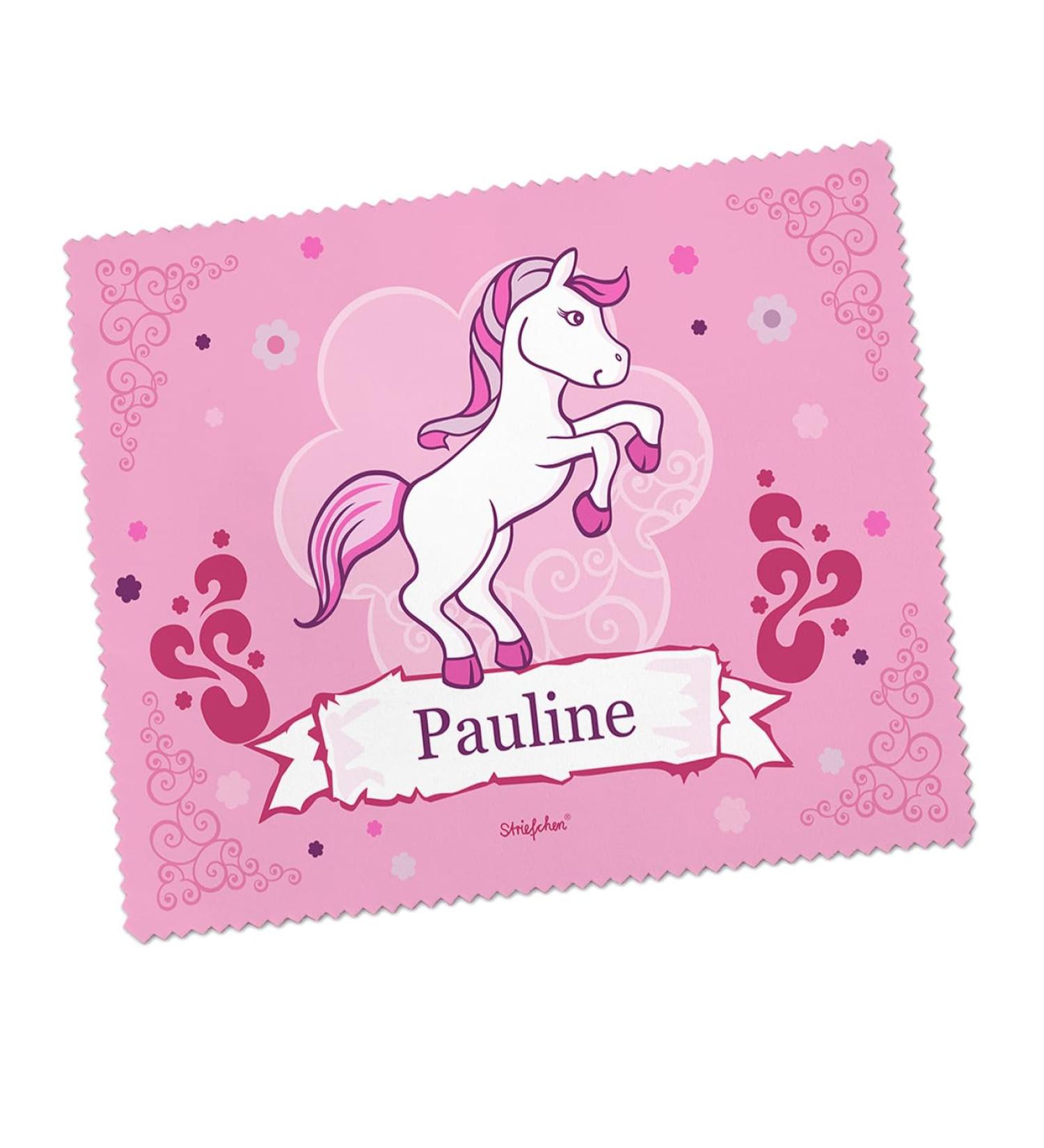 Striefchen Children's Glasses Cleaning Cloth Personalized with Beautiful Pink Childlike Motifs | Perfect for Kids - Buy Online on GoSupps.com