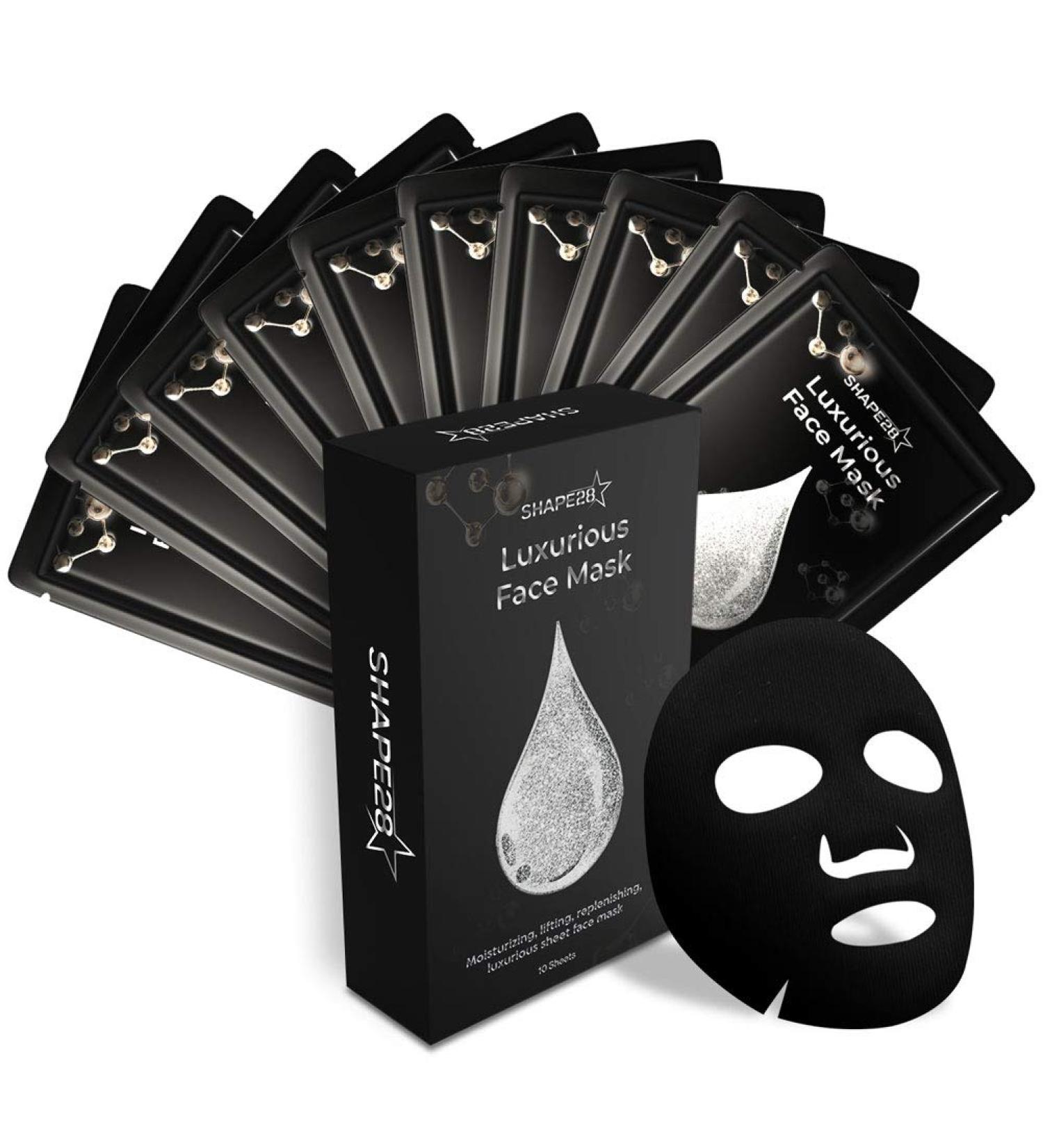 Shape28 Men's Deep Cleansing Hydrating Face Mask - 10 Count Pack for Minimizing Pores and Anti-Aging - Buy Online on GoSupps.com