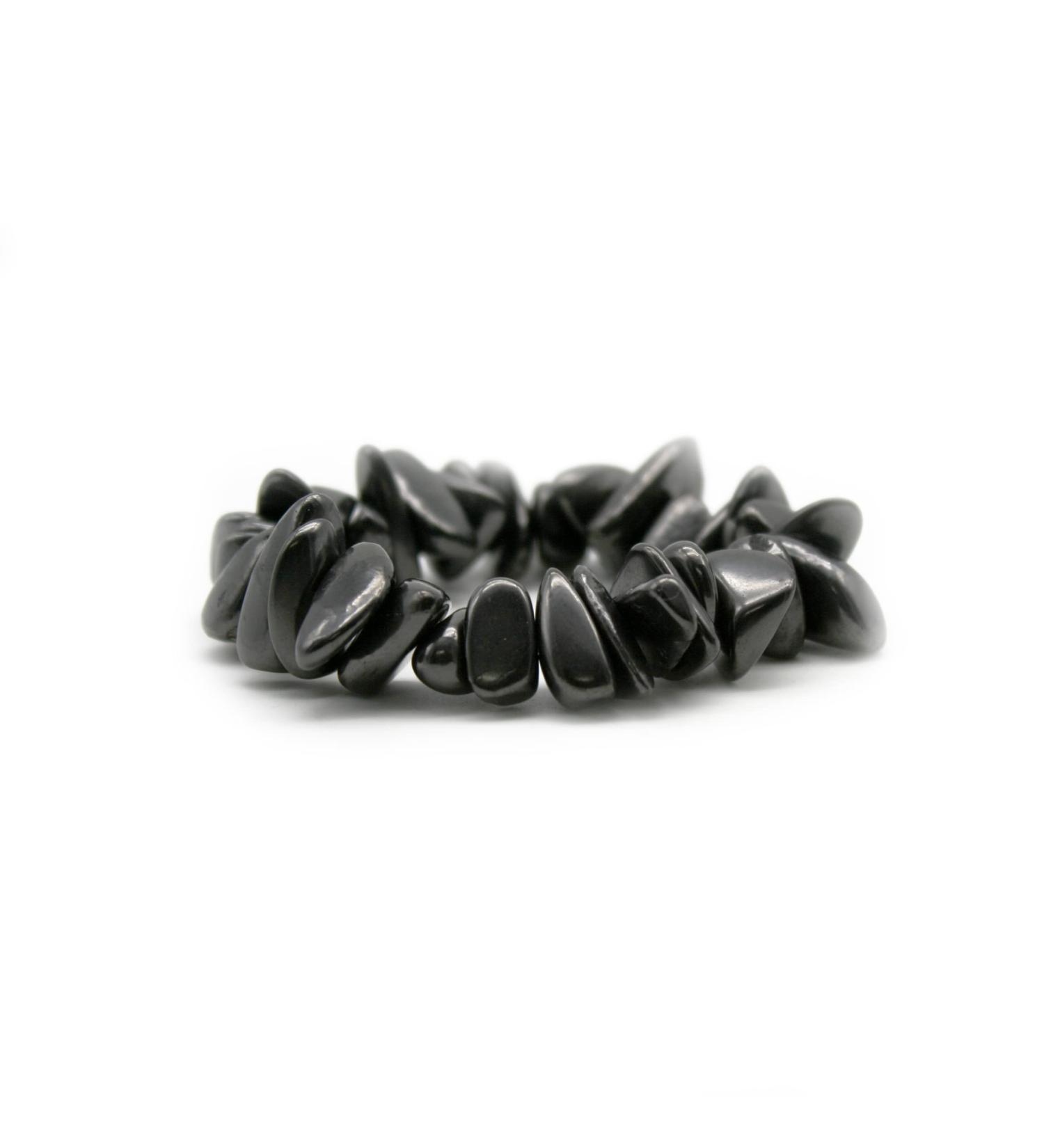 Doja Barcelona SCHUNGIT Chip Bracelet Package 2 | Natural Stone Elastic Bracelet for Men & Women | Healing Energy Crystals & Minerals - Buy Online on GoSupps.com