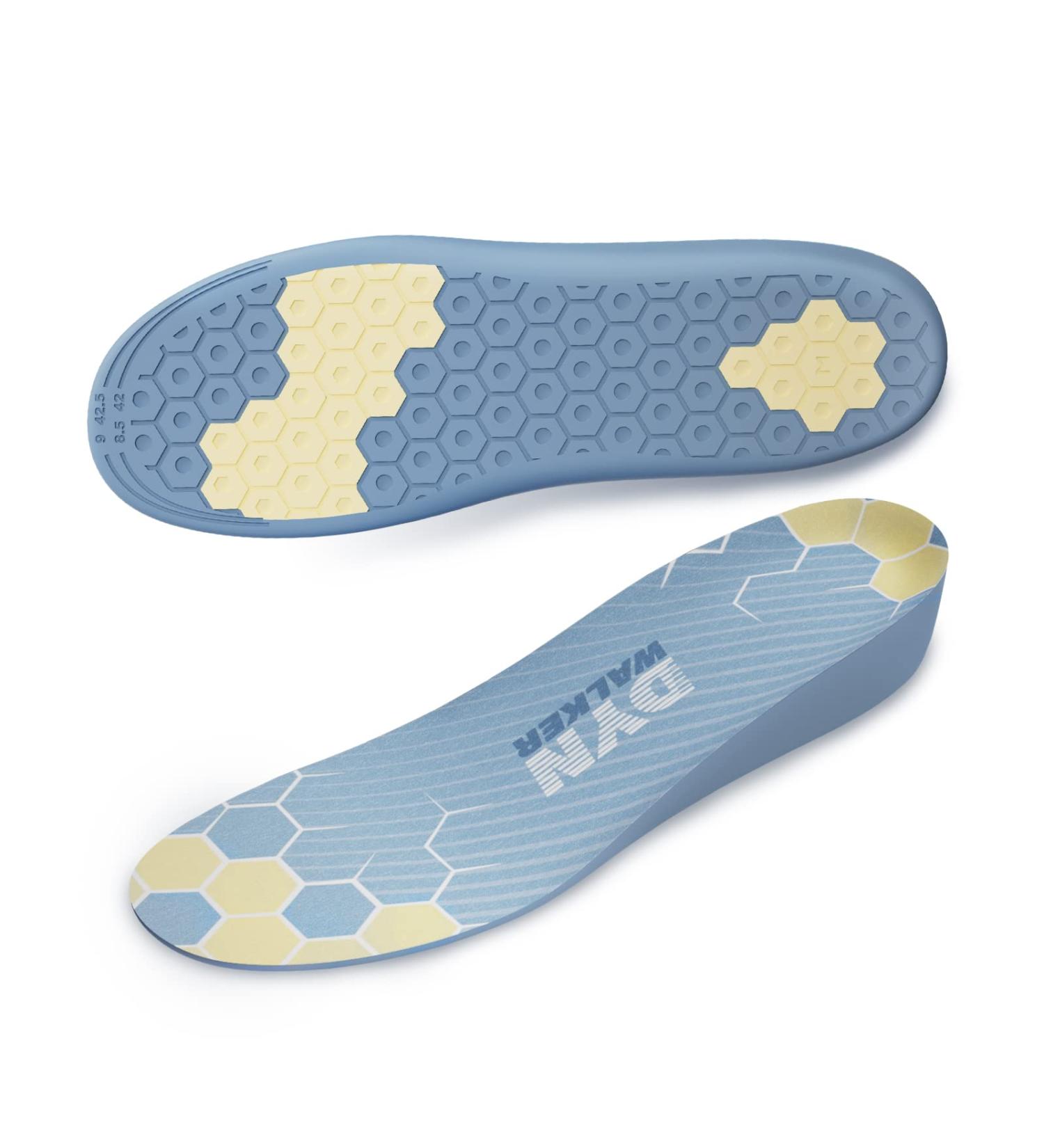 Dynwalker Height Increase Insoles for Men - Shock Absorbing Gel Shoe Lifters Non-Slip and Pressure-Resistant (Size 42-44) - Buy Online on GoSupps.com