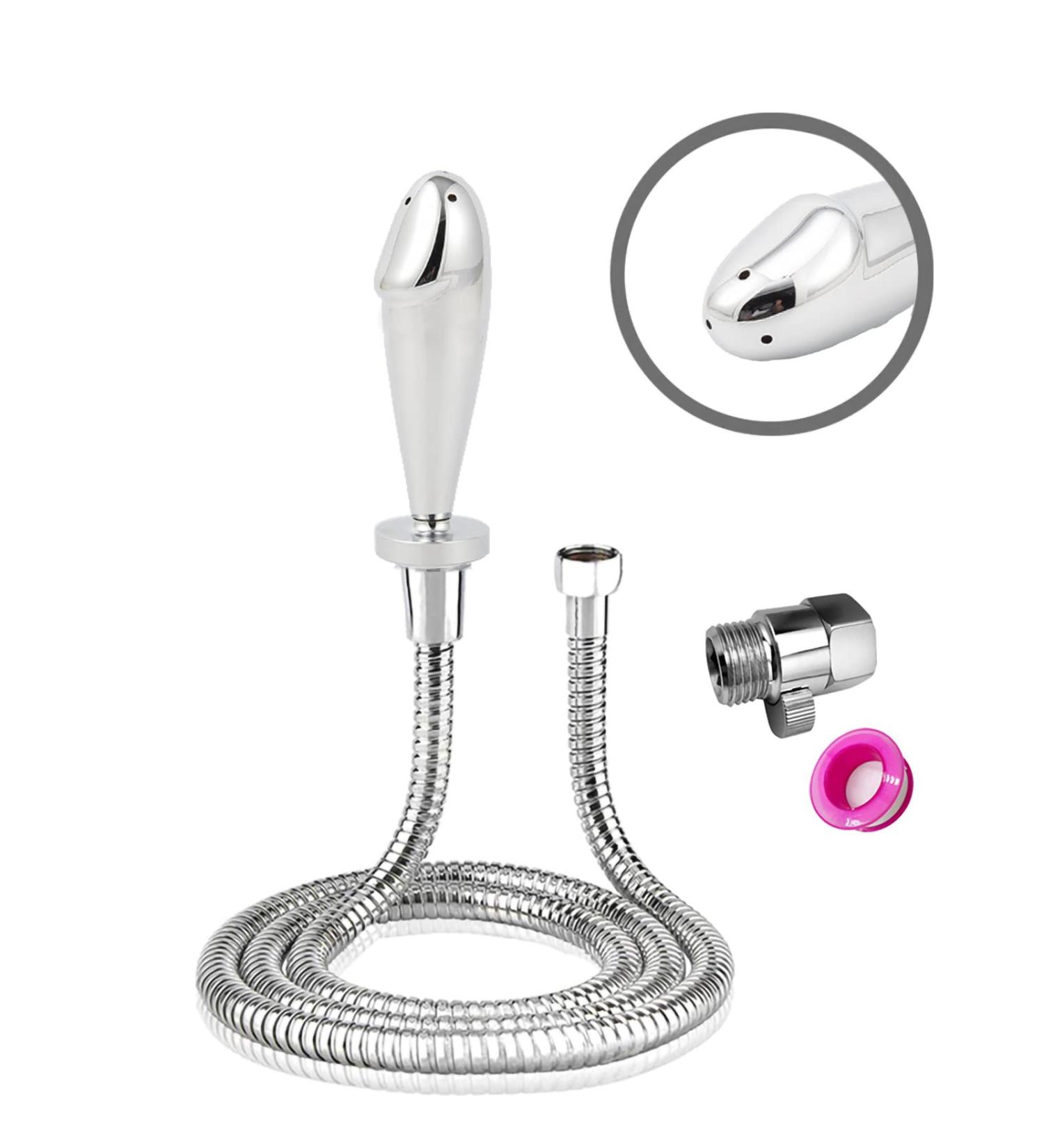 Shower Douche Enema Kit - 5 Hole Cleansing System with Regulator & 59-Inch Hose for Optimal Hygiene - Buy Online on GoSupps.com