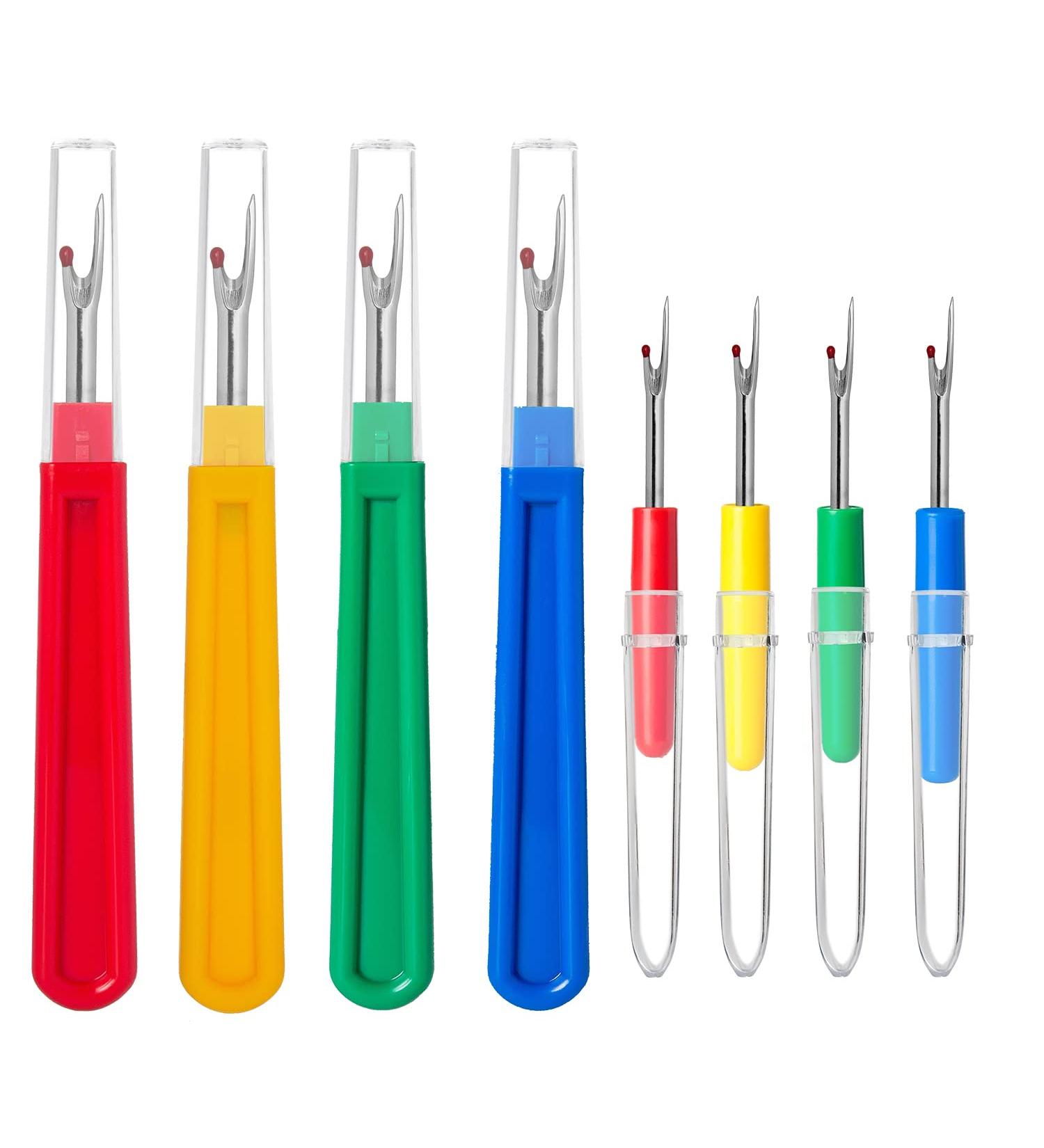 Sewing Seam Rippers Set - 8Pcs Handy Stitch Removal Tools for Crafting - 4 Large & 4 Small Sizes - Buy Online on GoSupps.com