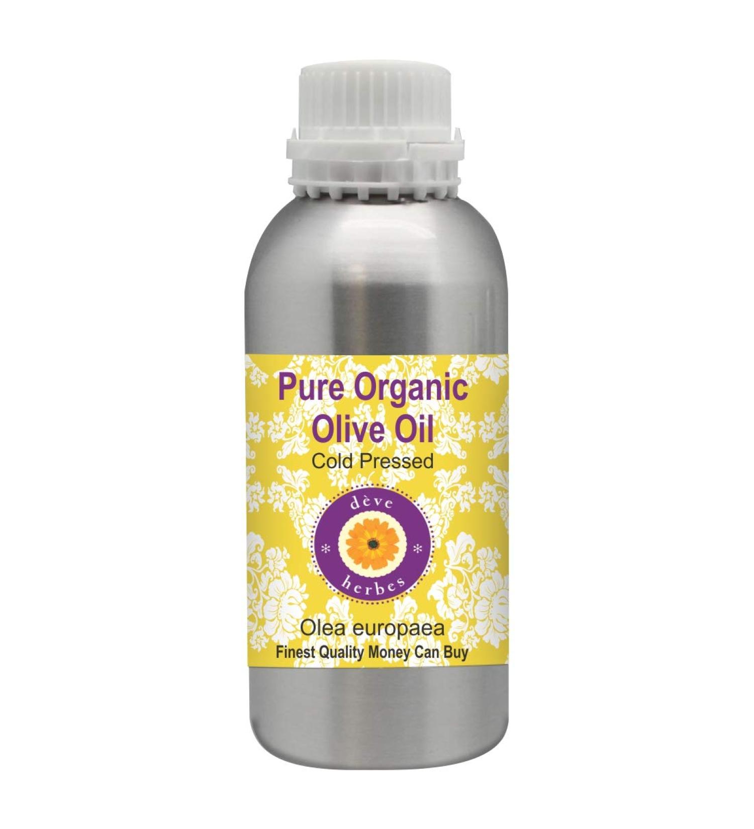 Deve Herbes Pure Organic Olive Oil (Olea europaea) Cold Pressed 300ml (10 oz) - Buy Online on GoSupps.com