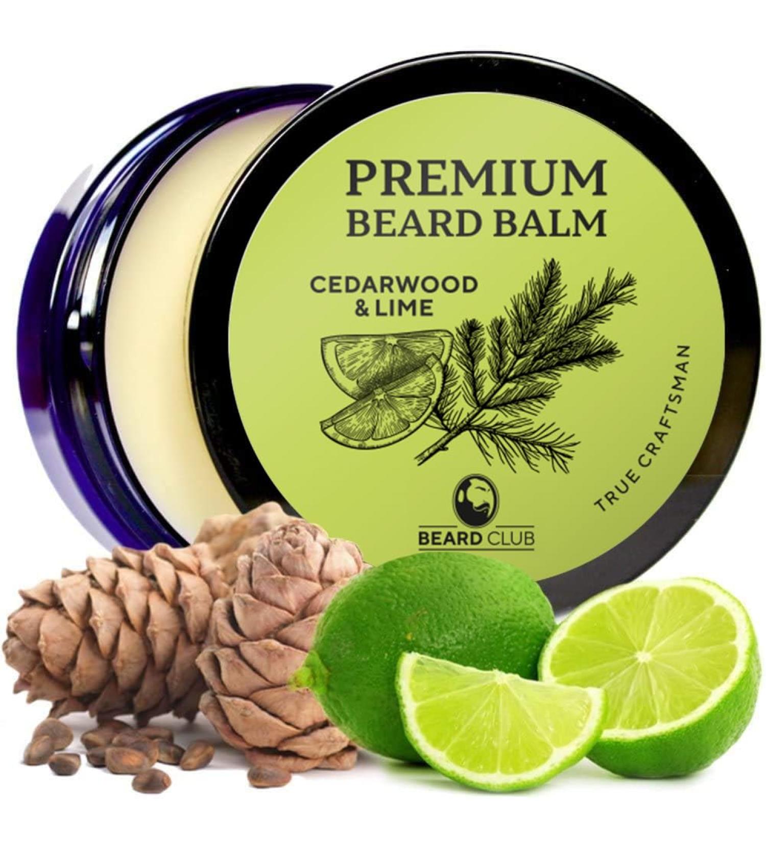 Beard Club Cedar Wood and Lime Beard Balm for Men - Moisturizer, Butter, Softener, Conditioner & Wax - Buy Online on GoSupps.com