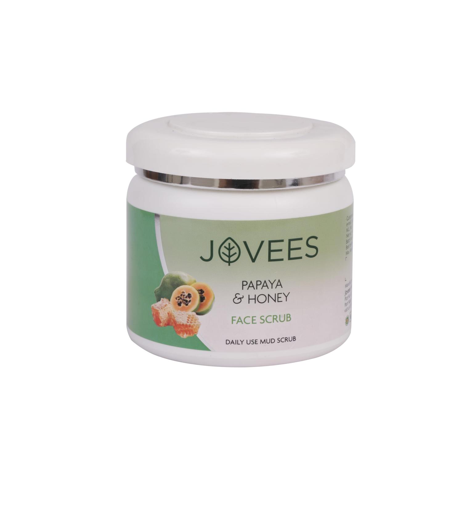 Jovees Papaya & Honey Facial Scrub 400G - Exfoliating Natural Skincare for Radiant Skin | Buy Internationally - Buy Online on GoSupps.com