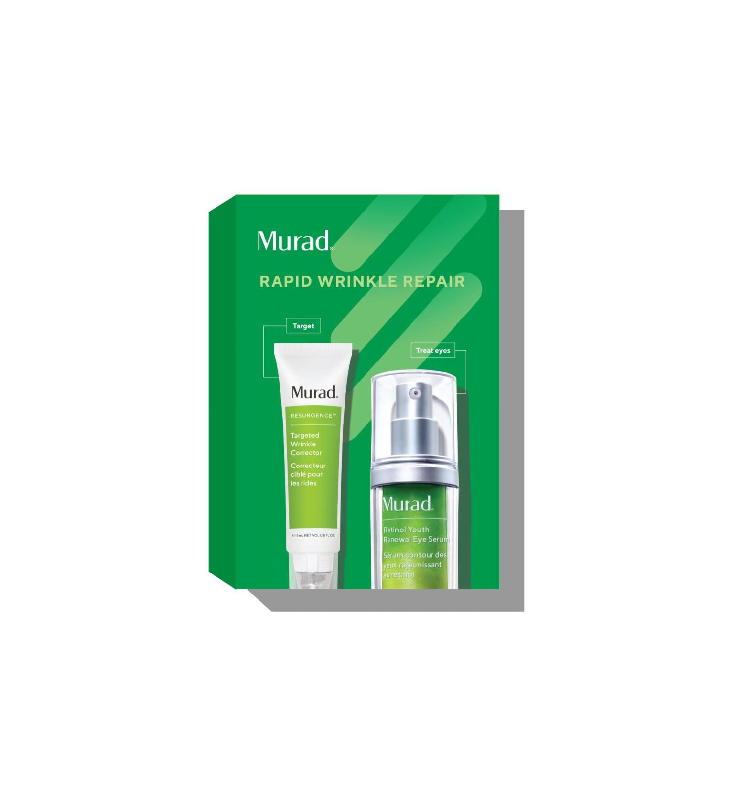 MURAD Rapid Wrinkle Repair Kit - Worth 168 Save 40 percent - 2 Full Sizes to Smooth Wrinkles in an Instant and Over Time - Eye Serum - Wrinkle Correcter - Buy Online on GoSupps.com