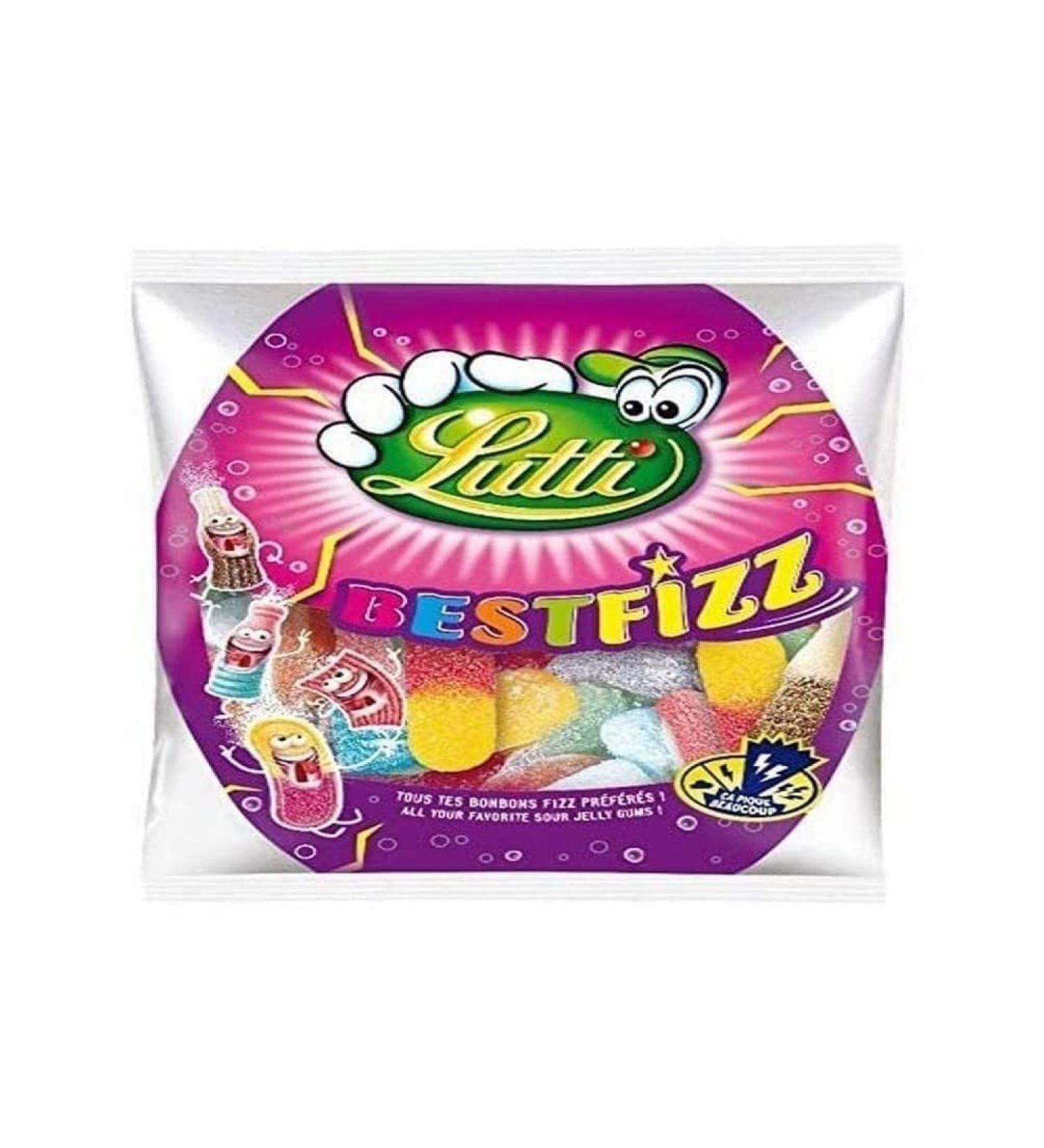 Lutti Best Fizz Candy Blue Pink 100G