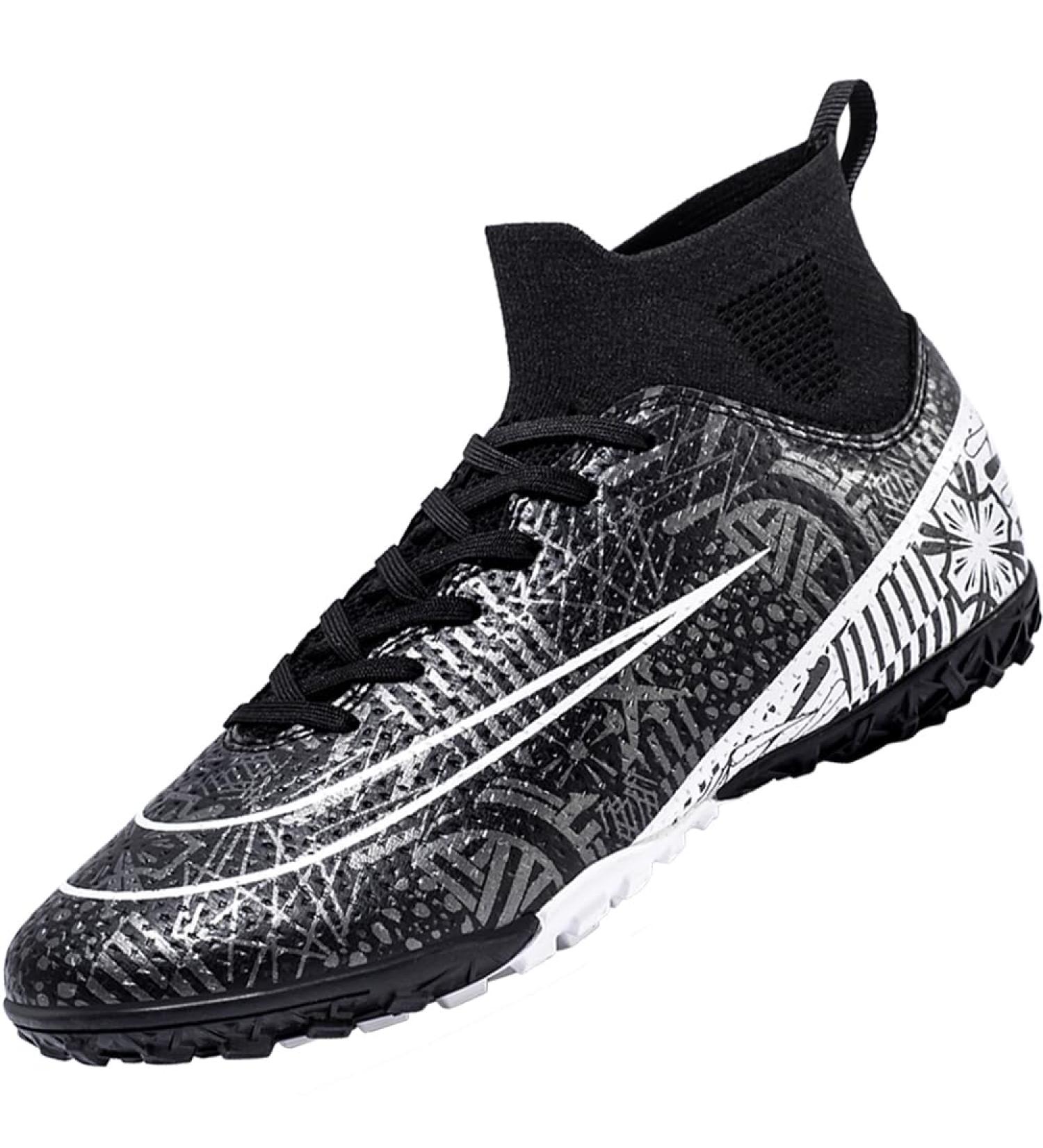 Vtasq Men's High Top Soccer Shoes - Professional Outdoor Football Training Footwear | Youth Athletics Sport - Size 46 EU - Black - Buy Online on GoSupps.com