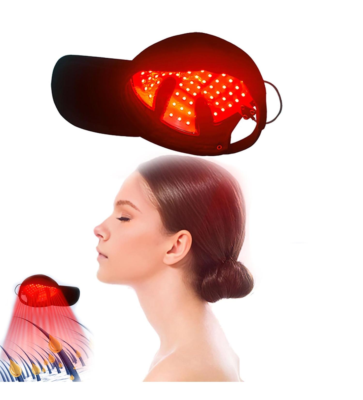  hKjPlvf Hair Regrowth Hat 90 LED Beads 650nm and 430nm Fast Hair Regrowth Hat with Blue Red Light for Men and Women 15-30 Minute Timer Strengthens Roots - Buy Online on GoSupps.com