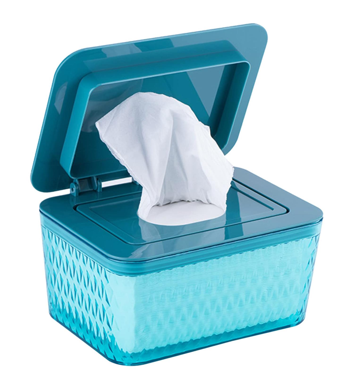Wipes Dispenser Baby Wipes Case with Lid Removable Portable Wet Wipe Pouch Baby Holders Wipes Freshh Easy Open and Close Non-Slip Wipes Dispenser Secure Lid Keeps Wipes Freshh for Home Blue - Buy Online on GoSupps.com