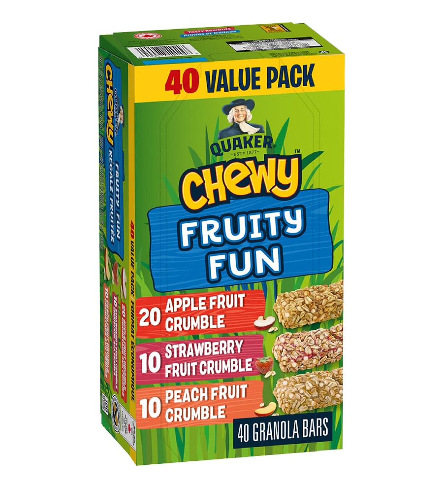 Quaker Chewy Granola Bars - Fruity Fun 960g 40 bars - Buy Online on GoSupps.com