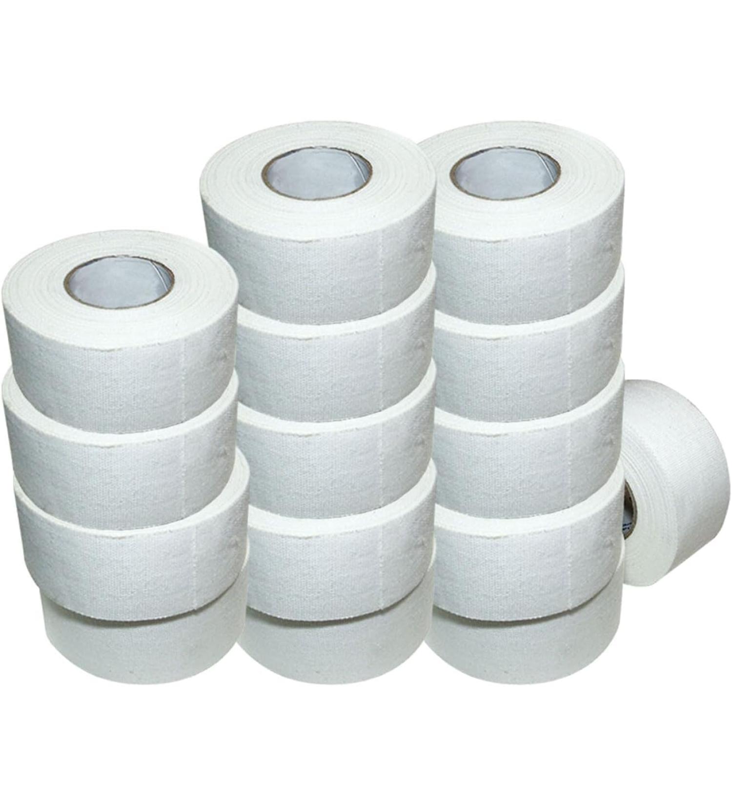1-Inch Athletic Trainers Extra Strong Cotton Sports Tape - 15 Rolls (White) | Durable Sports Adhesive for Injury Support - Buy Online on GoSupps.com