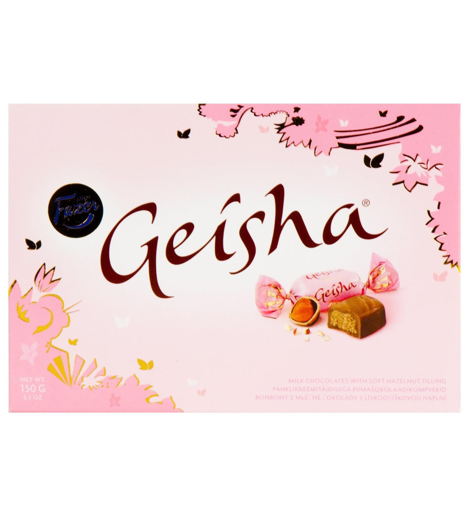 Karl Fazer - Chocolats au lait geisha avec fourrage noisette douce 150g lot X2