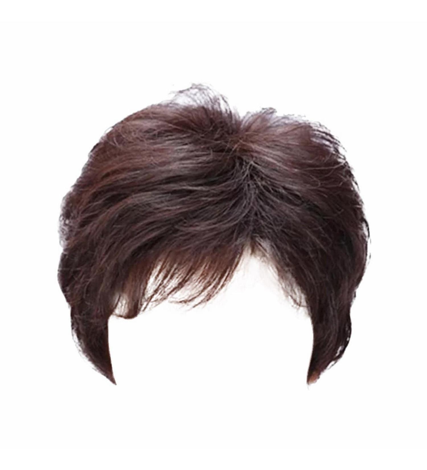 Monday Hair Care Women's Wig Short Hair Curly Hair Middle And Old Age Fashionable And Foreign Mother's Wig Natural And Lifelike Mother's Hair Dark Wig One Size BW1 - Buy Online on GoSupps.com