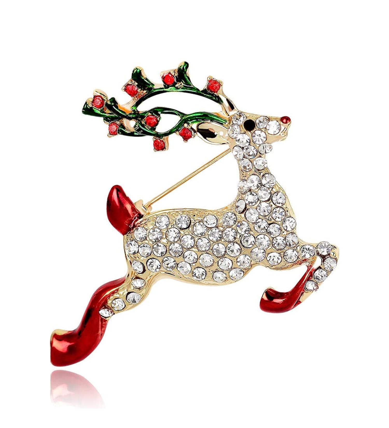 Pin Jewelry Gifts for Women Cute Inlaid Rhinestone Christmas Brooches for Women Creative Colorful Boots Snowman Pins Party Accessories Sweater Jewelry Brooches & Pins - Buy Online on GoSupps.com