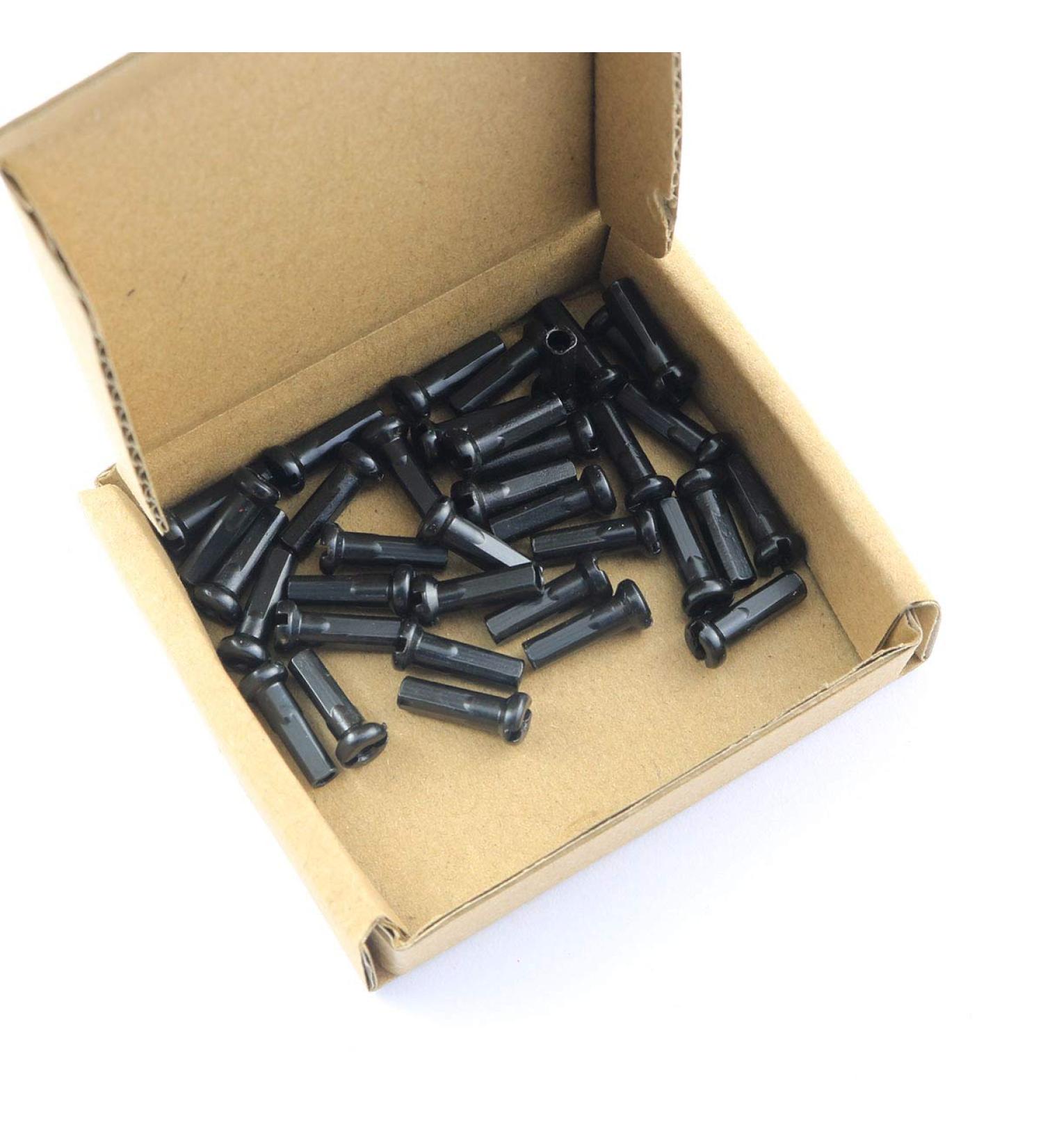 Pro Bamboo 36pcs Black Carbon Steel Bicycle Spoke Cap Set for 2mm Spokes | 14G Nipple | Mountain Bike Accessory - Buy Online on GoSupps.com