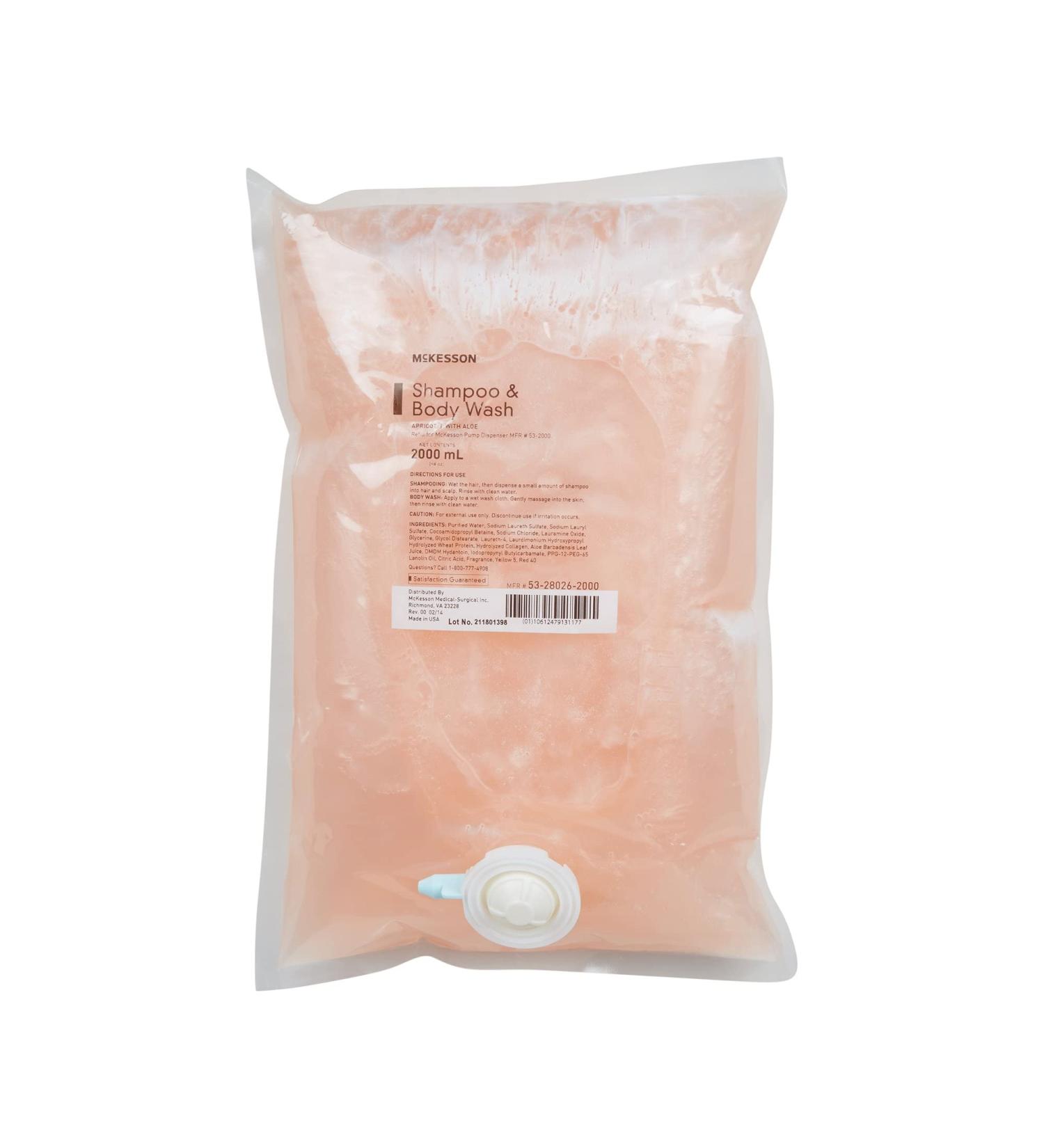 McKesson Body Wash and Shampoo Refill Bag Apricot Scent 2000 mL 1 Count - Buy Online on GoSupps.com