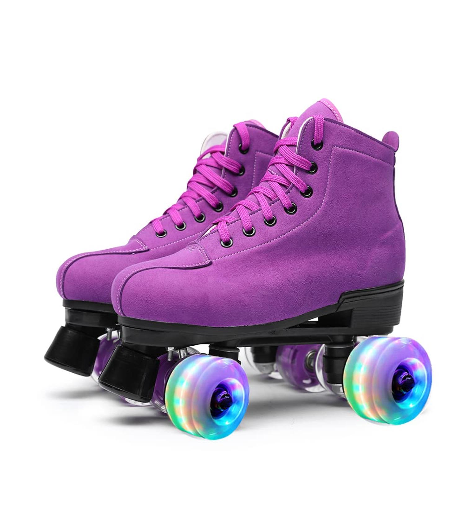 Outdoor Suede Quad Skates - Purple - Women's Size 8/Men's Size 6 - Buy Online on GoSupps.com