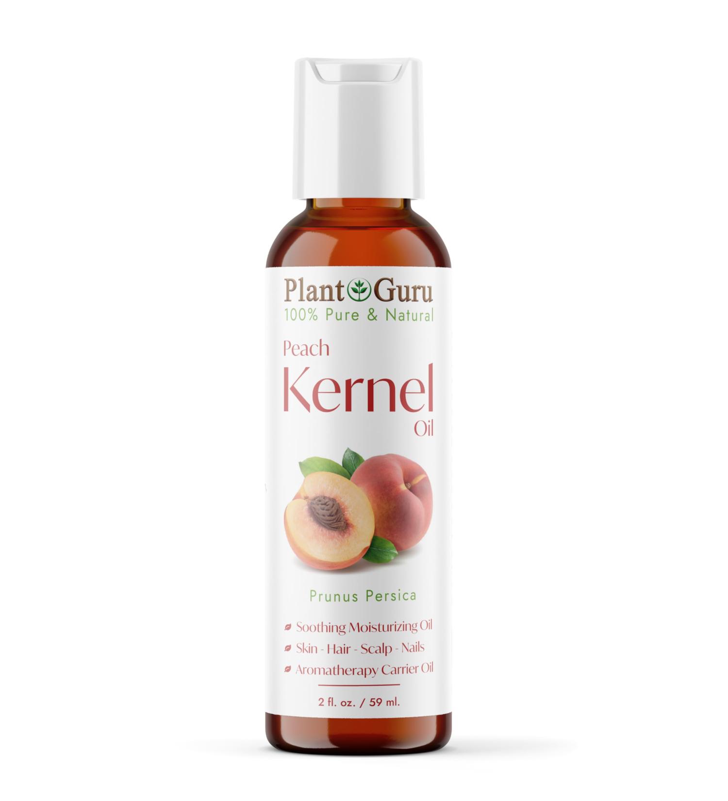 Peach Kernel Oil 2 oz. - 100% Pure and Natural Carrier Oil - Refined Cooking Skin Hair Body & Face Moisturizing