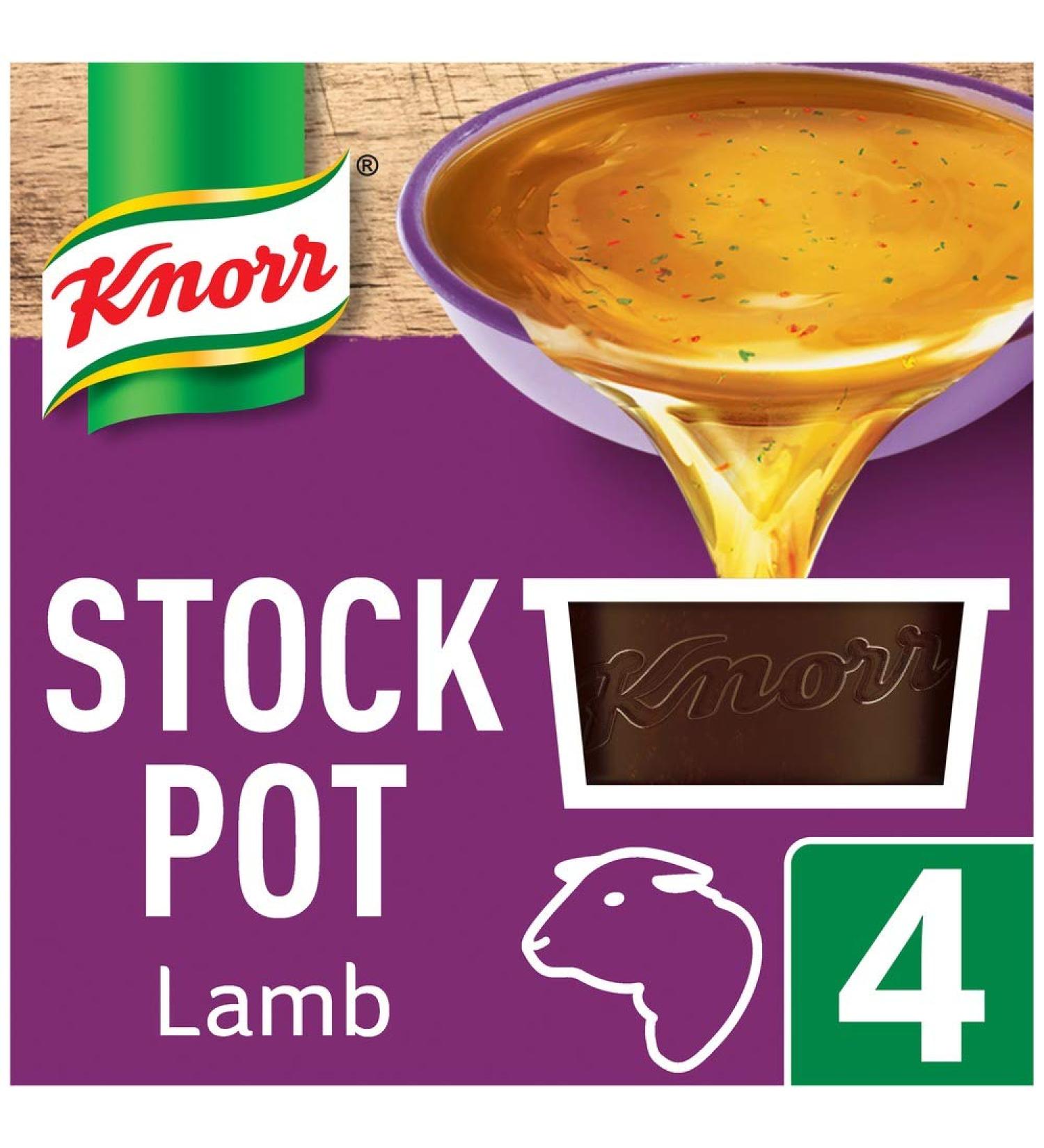 Knorr Lamb Stock Pots gluten-free to add a rich lamb flavour to your dishes 4x 28 g - Buy Online on GoSupps.com