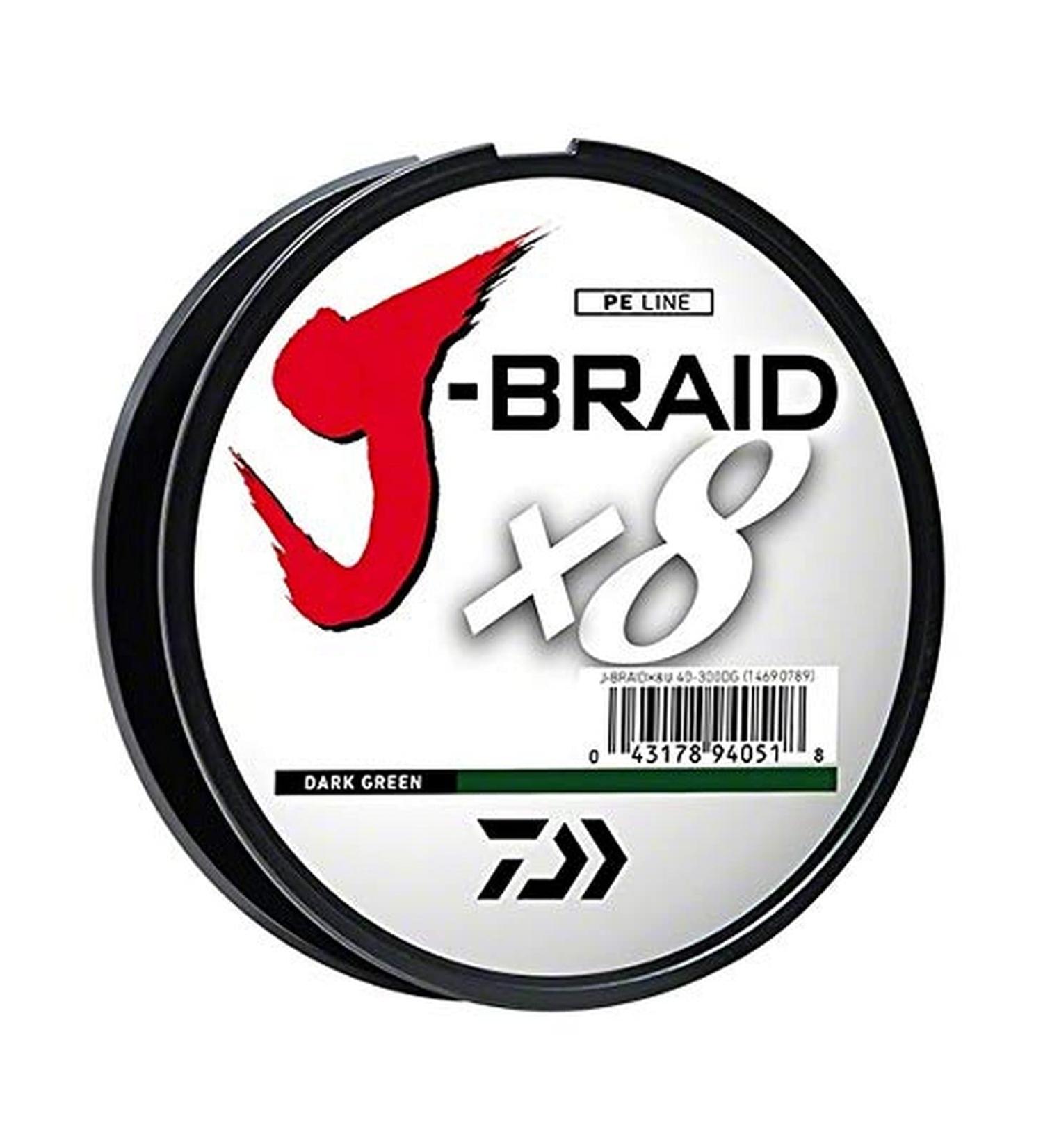 Daiwa J-Braid Grand 8 X 300 YDS Filler Spool 300 Yards 30 Lb DARK GREEN
