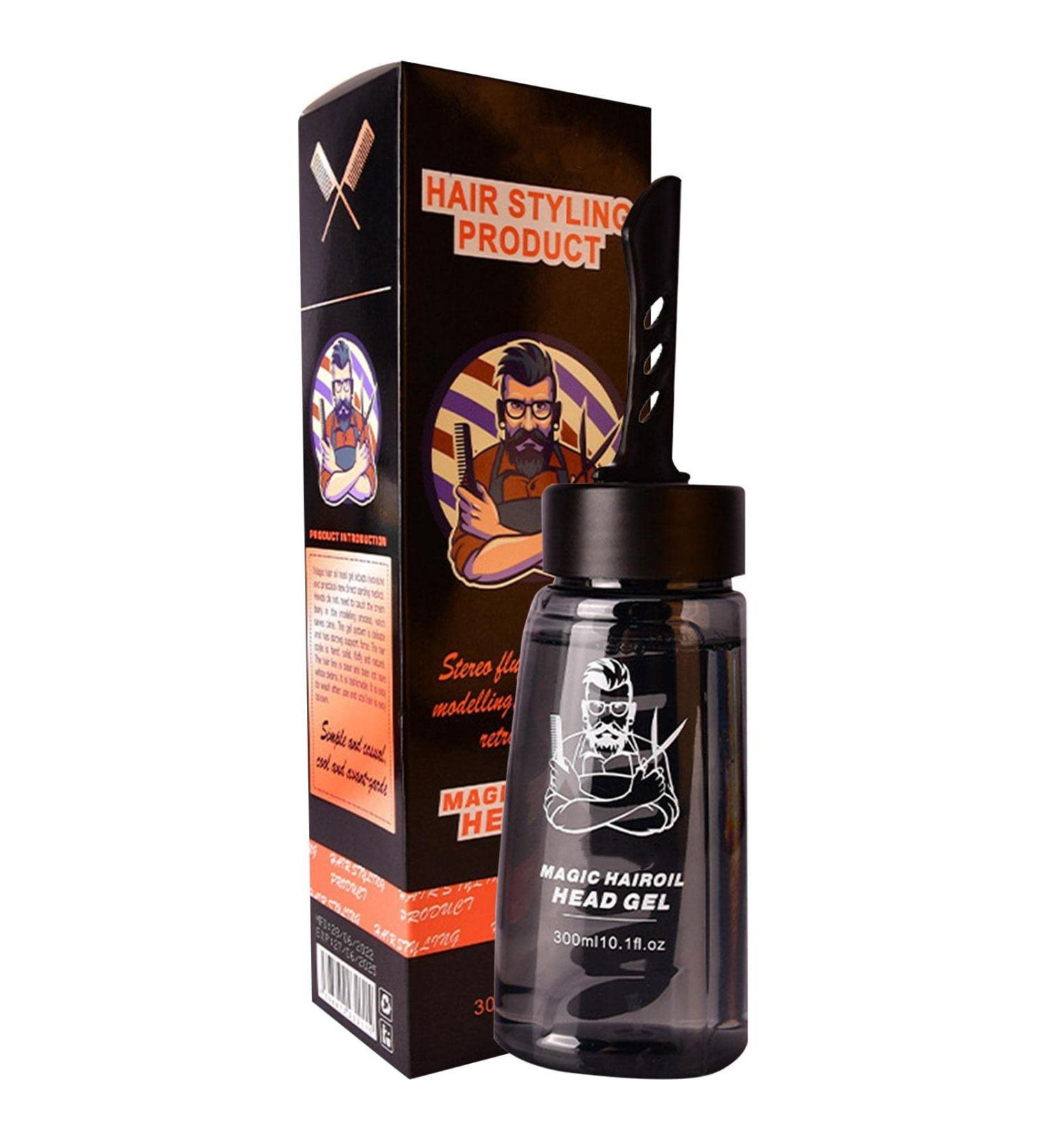 2 Men Cool Styling Gel | 2-in-1 Hair Wax Gel with Comb - 300ml Strong Hold Hair Styling Gel Cream with Dip Comb for 2 Pcs One Comb Cool 300ml - Buy Online on GoSupps.com