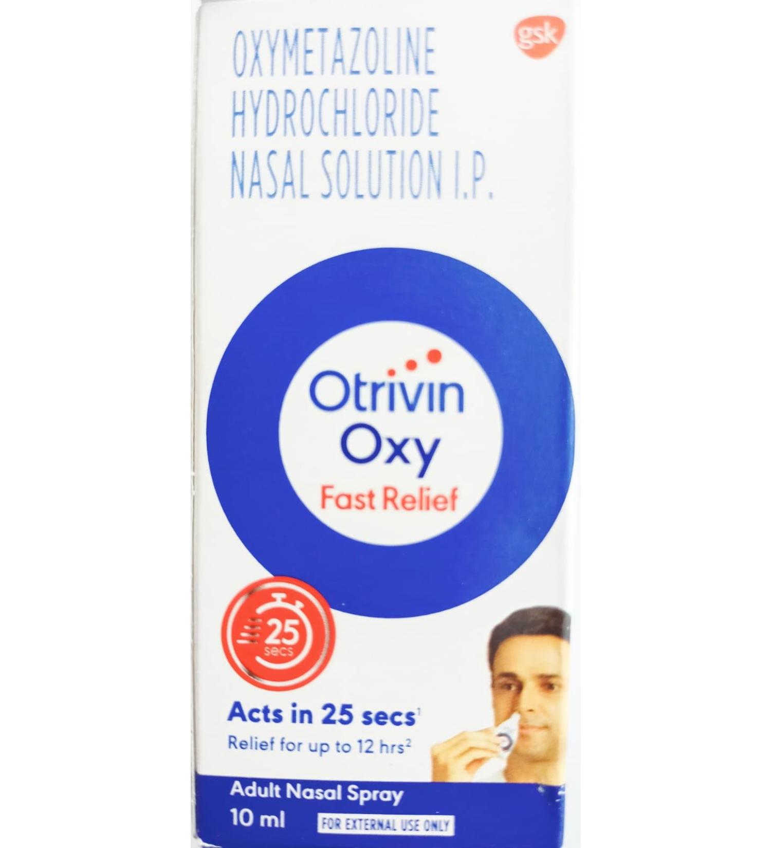 Exportmart Otrivin Oxt Fast Relief Adult Nasal Sprey for Blocked Nose 10ml (1 x 10ml) - Buy Online on GoSupps.com