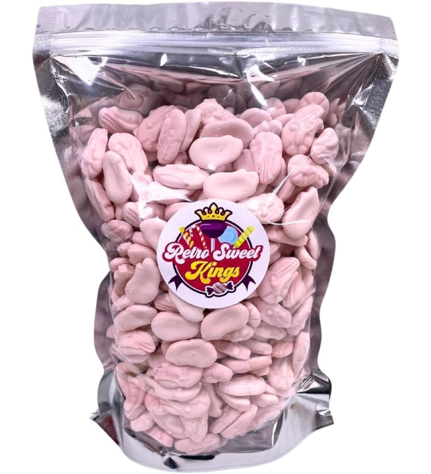 Retro Sweet Kings Foam Shrimps Sweets Bag - Raspberry - 17.6 Oz - Buy Online on GoSupps.com